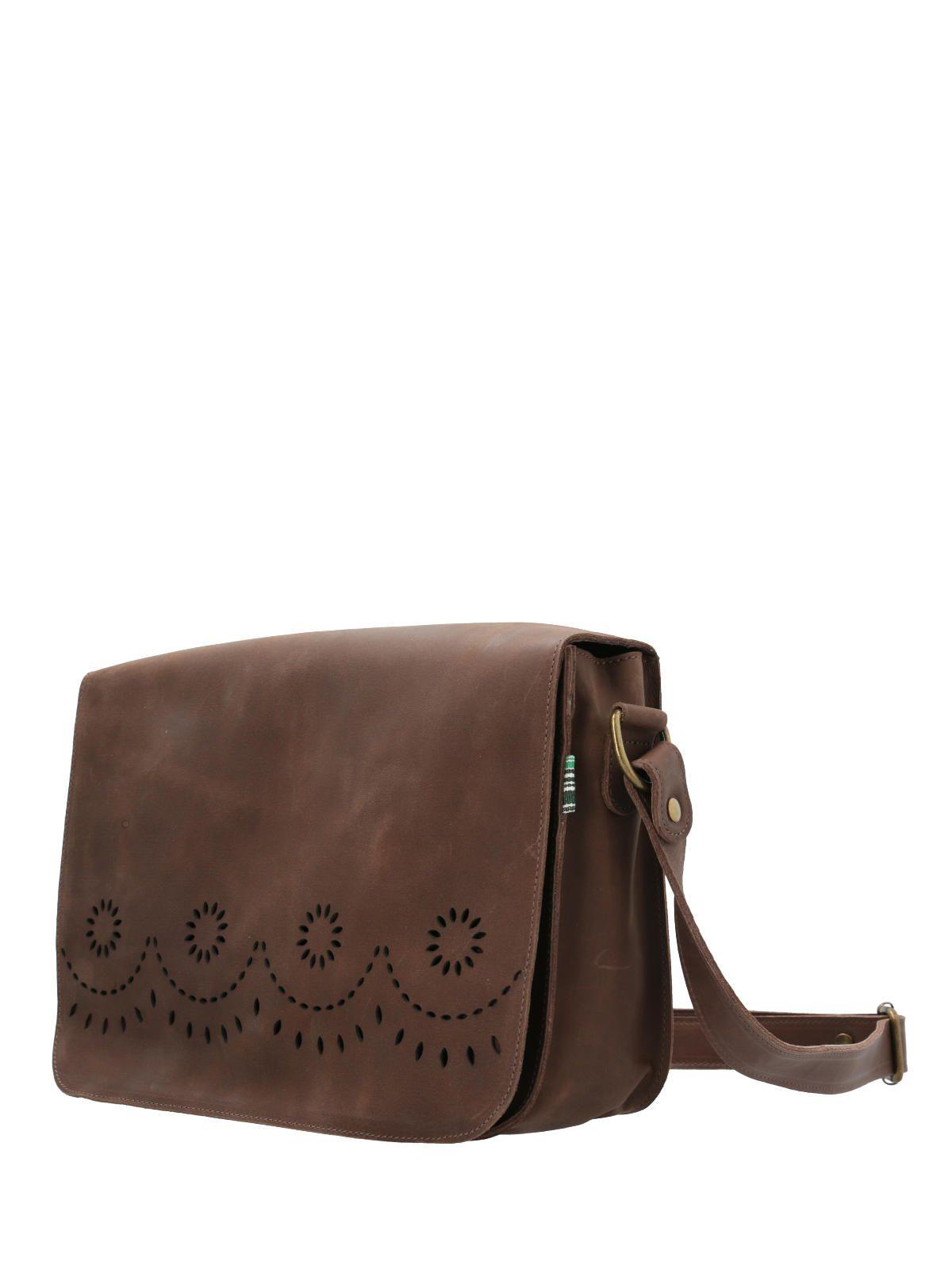 Cartera Cuero Chocolate Bowen Cross Mujer-1