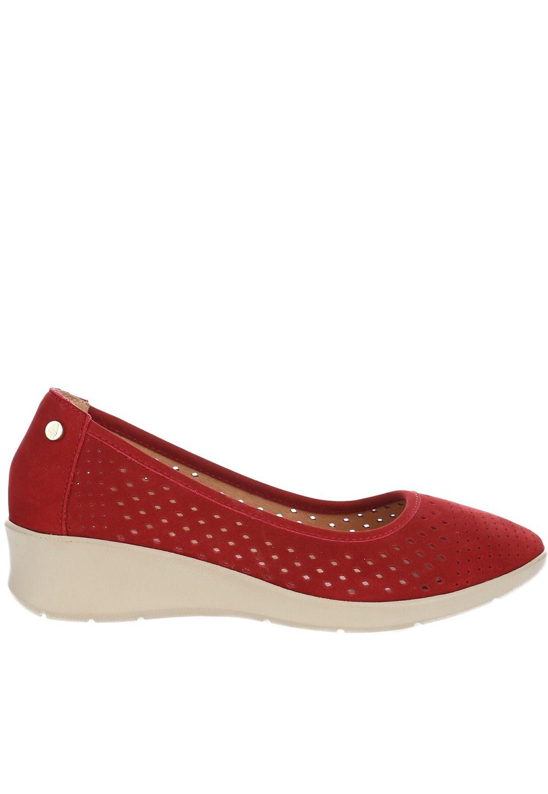 Zapato Cuero Delfia Rojo-1