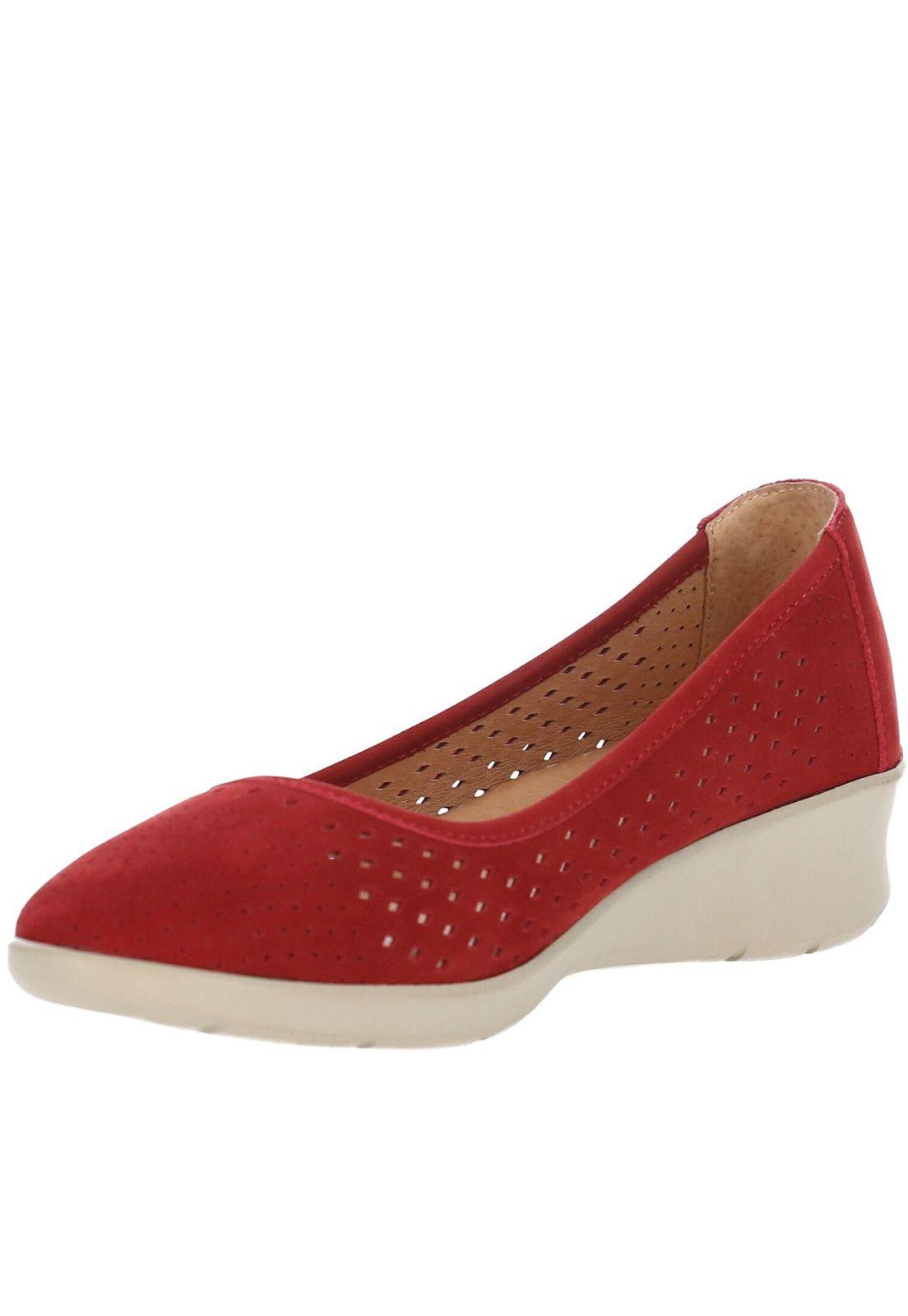 Zapato Cuero Delfia Rojo-3