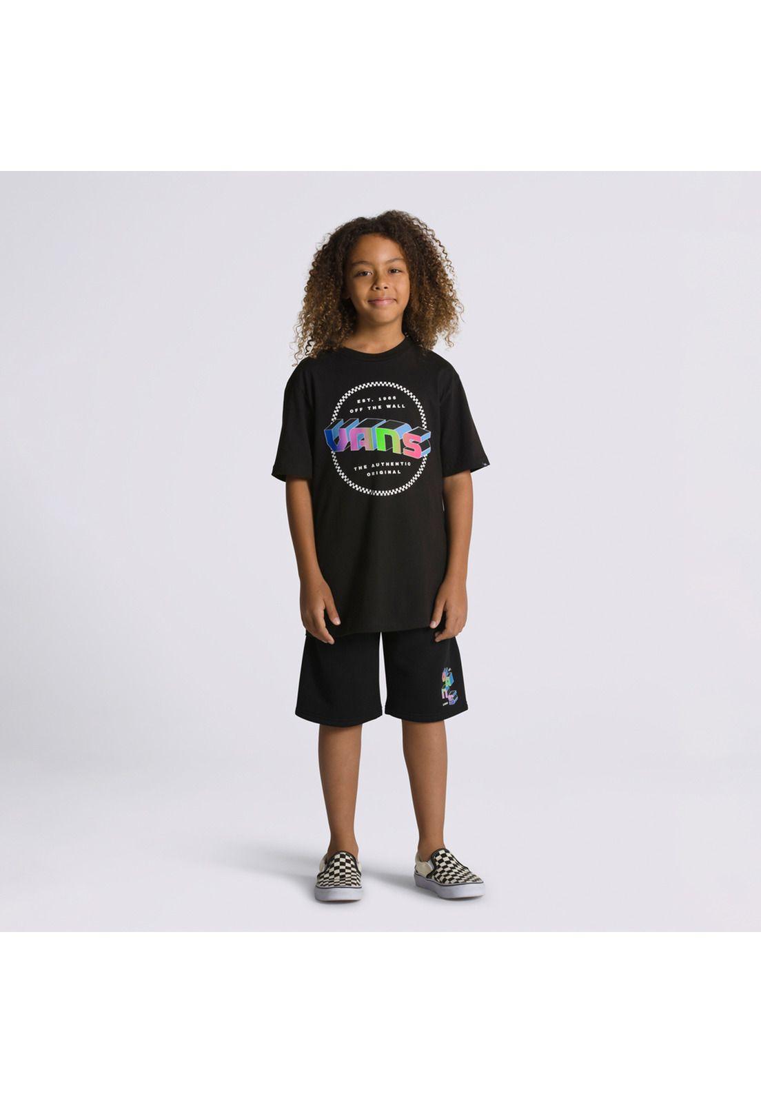 Polera Manga Corta Digital Flash Ss Negro Niño-3