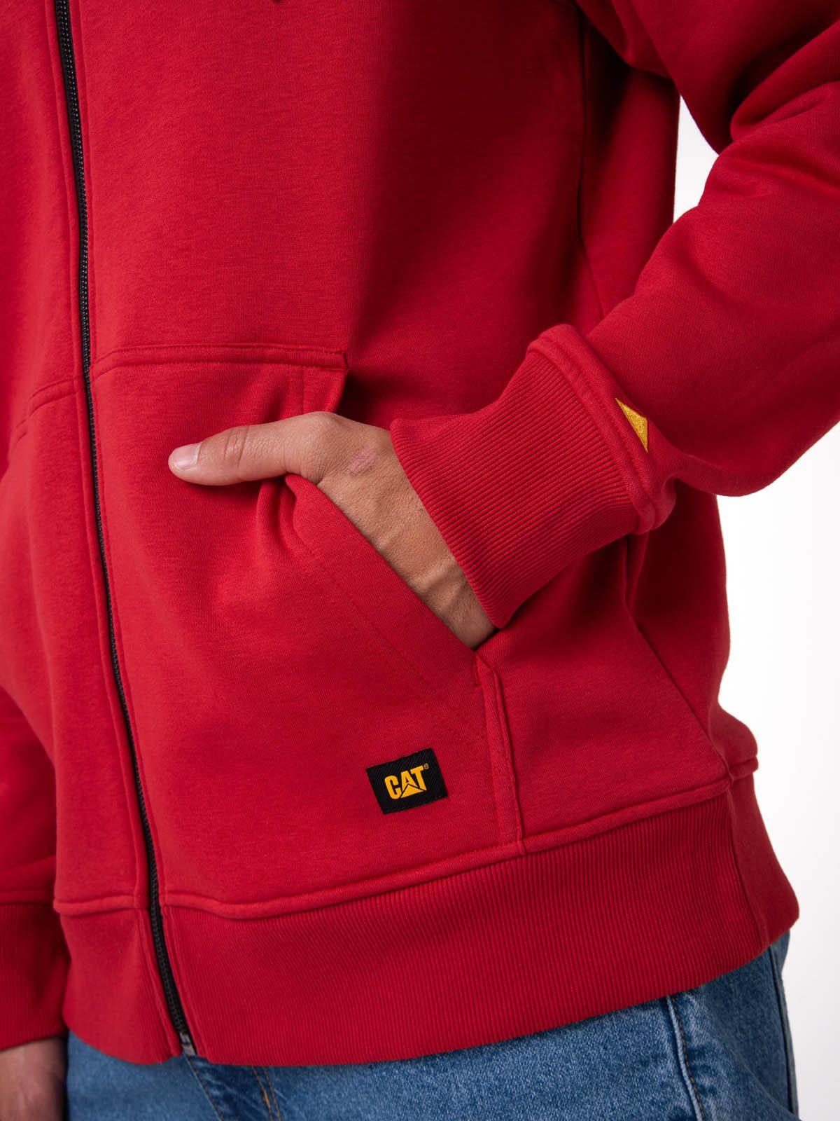 Polerón Hombre Patch Full Zip Rojo-4