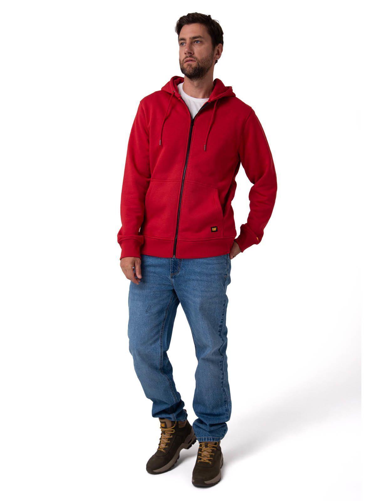 Polerón Hombre Patch Full Zip Rojo-5