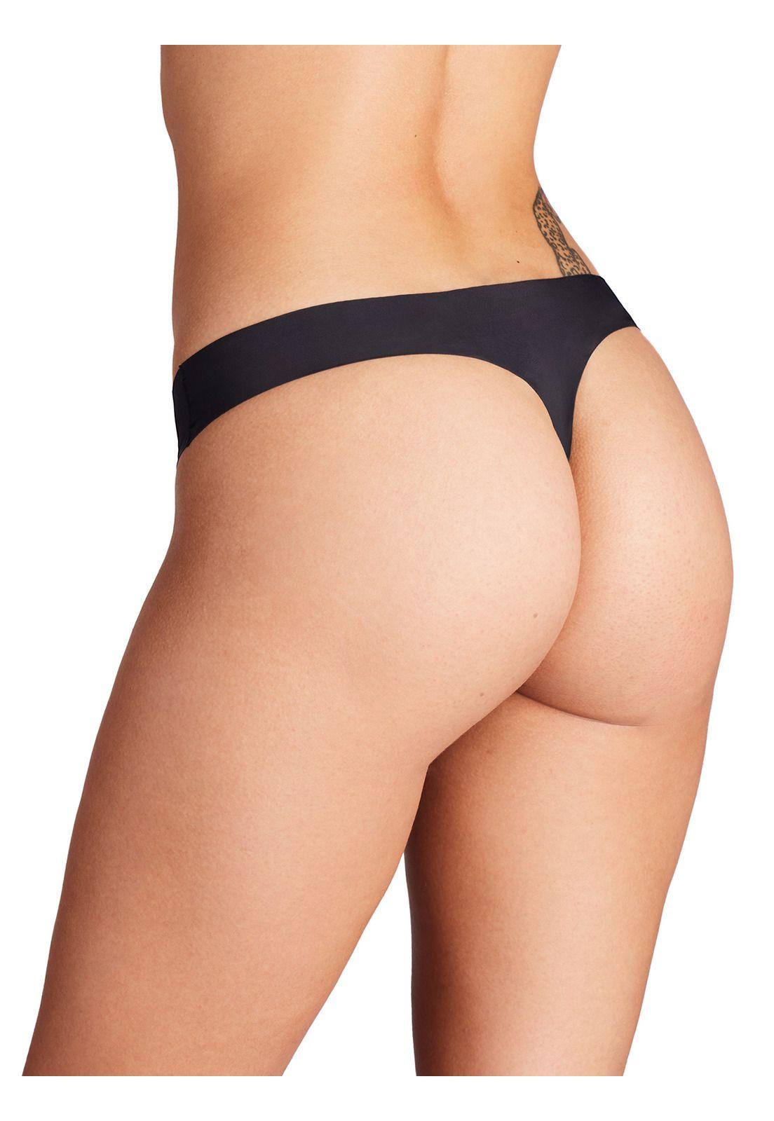 Calzón Strtch Ns Thng Solid Negro mujer-5