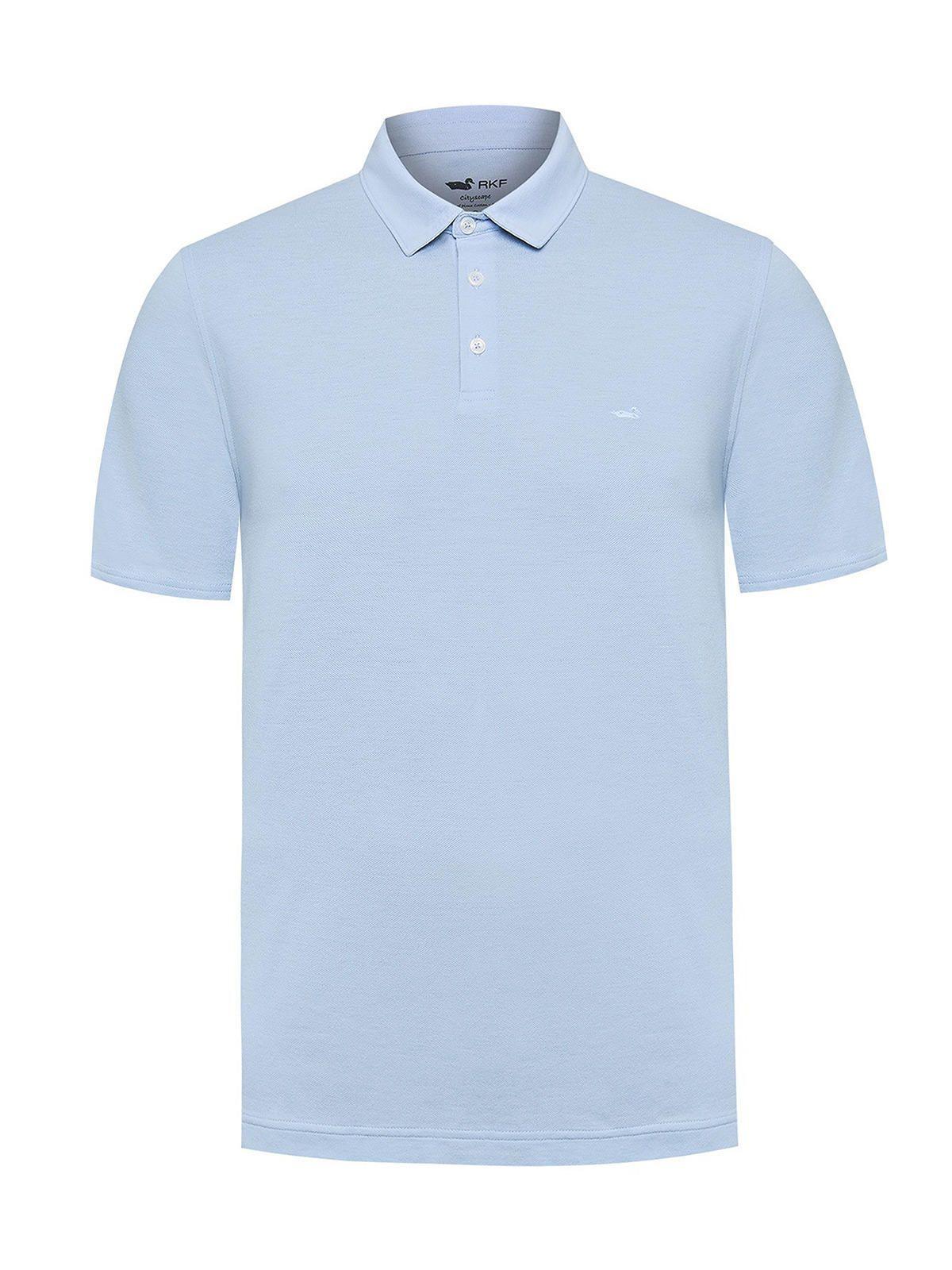 Polera Algodón Orgánico Hombre Padua Celeste-0