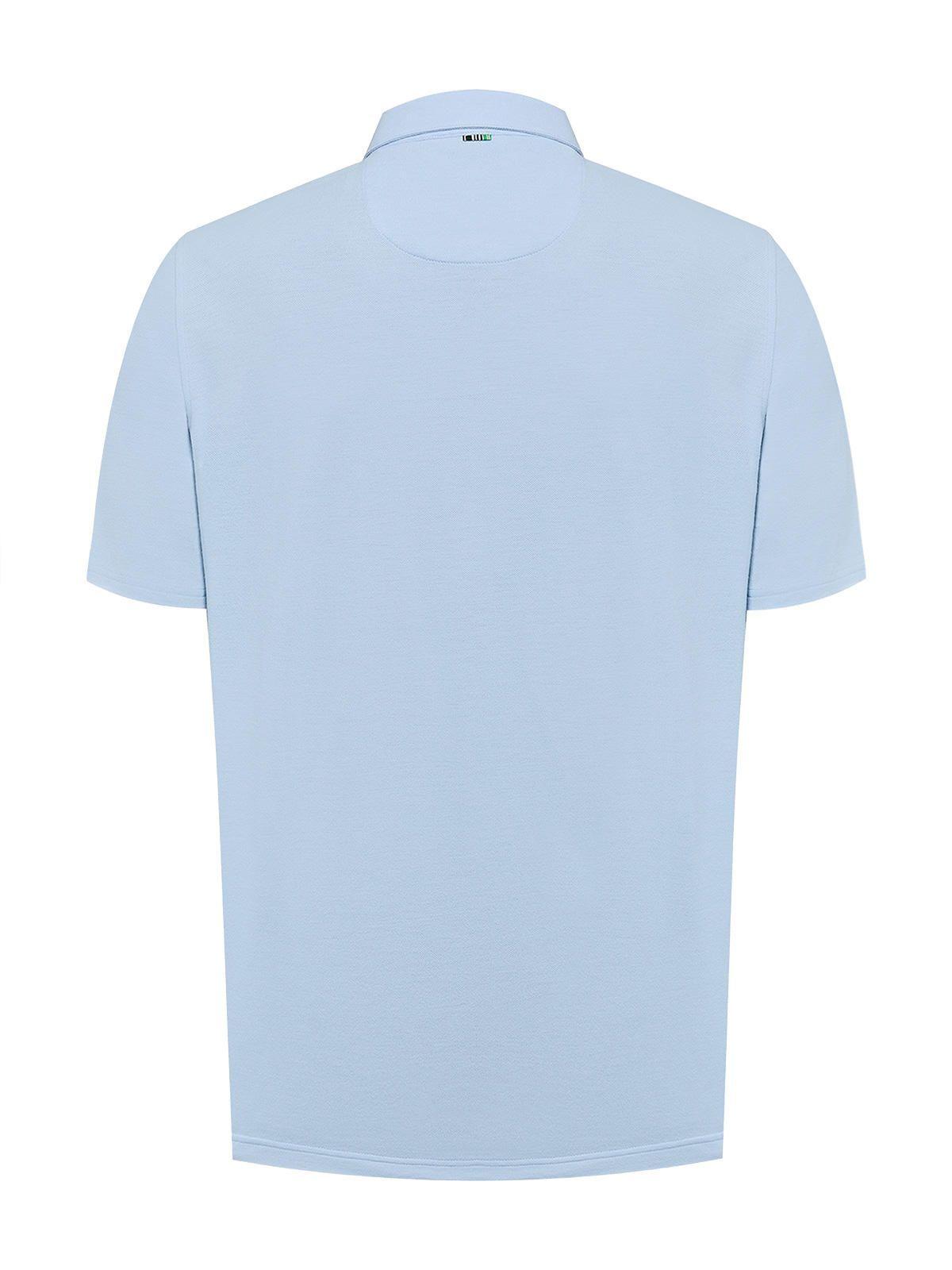 Polera Algodón Orgánico Hombre Padua Celeste-1