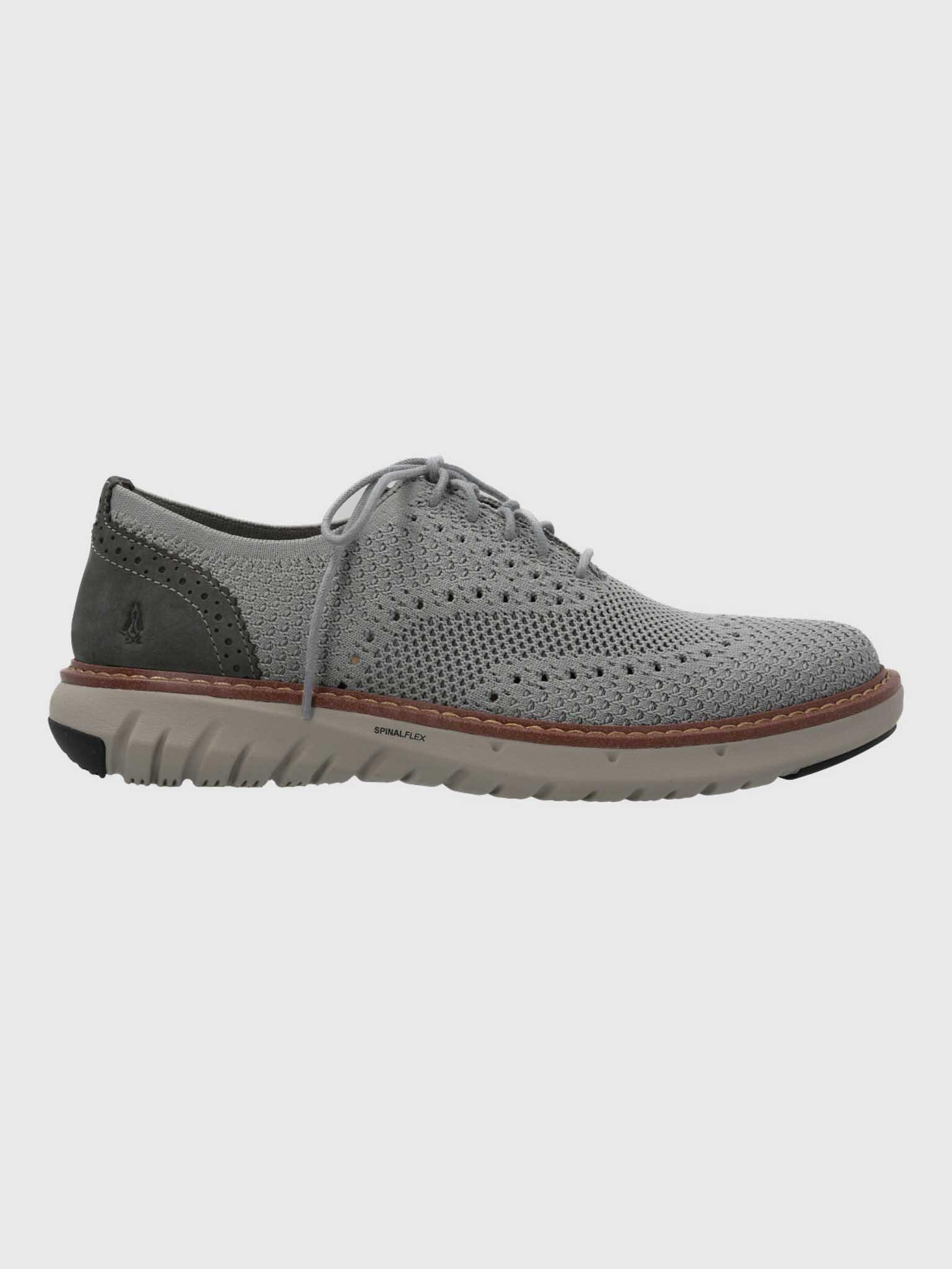 Zapato Smart Hombre Knit Wingtip Gris-1
