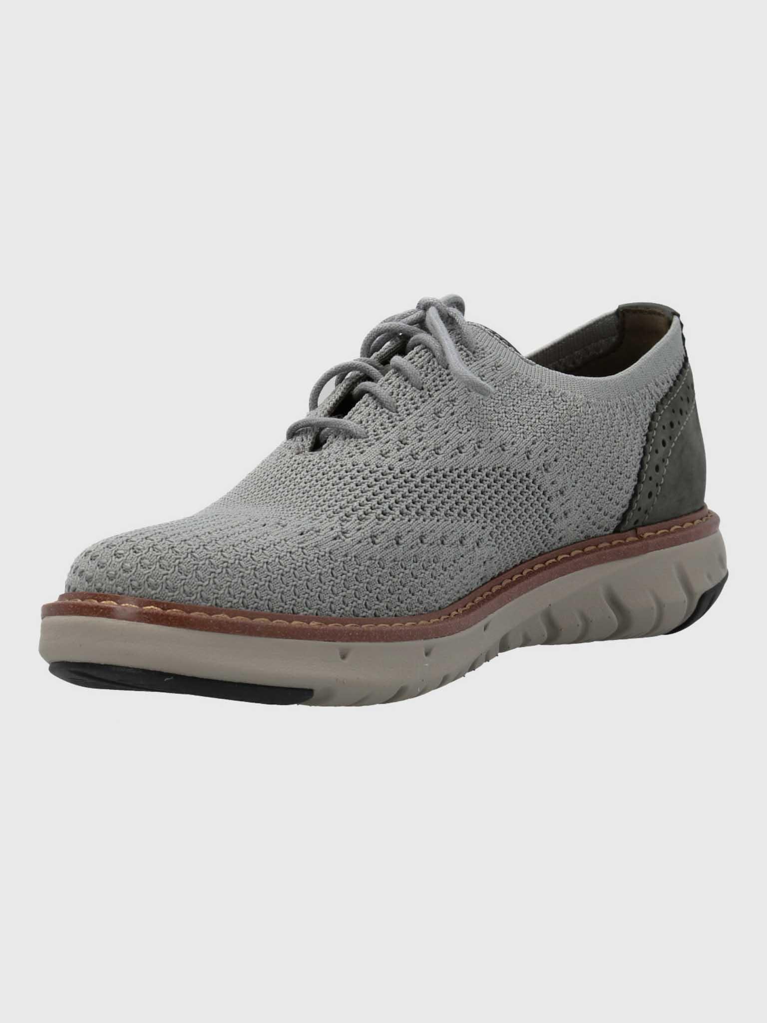 Zapato Smart Hombre Knit Wingtip Gris-4