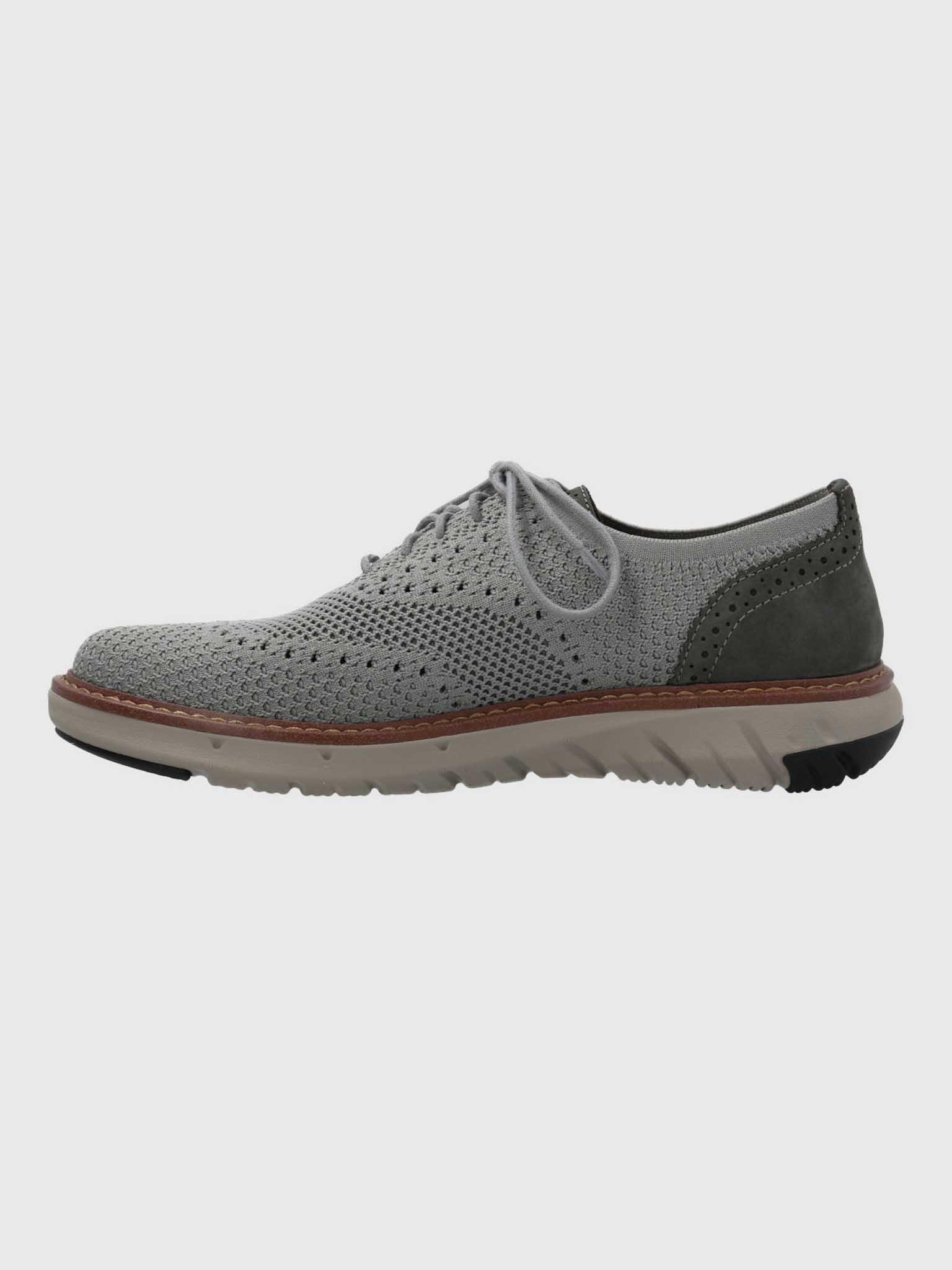 Zapato Smart Hombre Knit Wingtip Gris-5