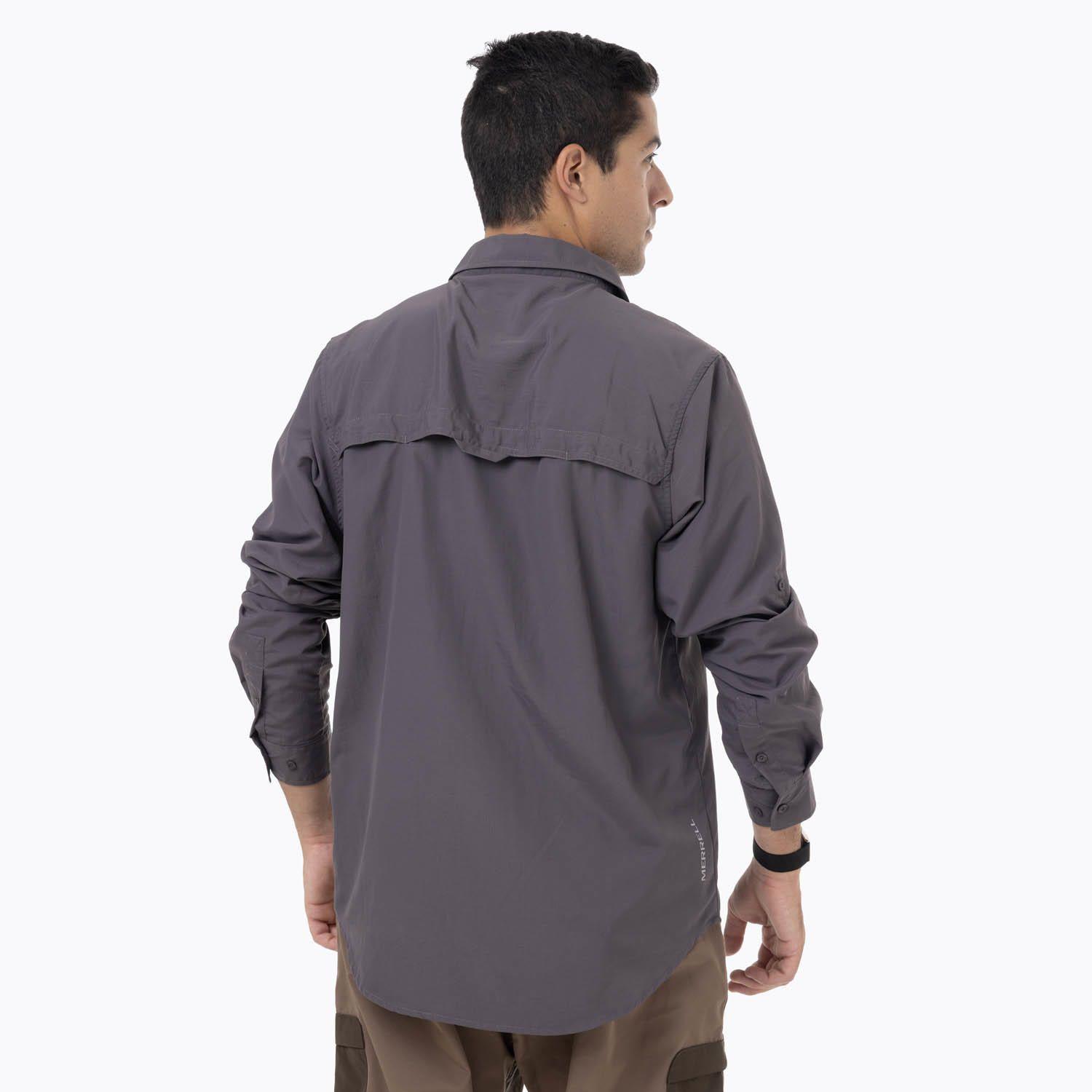 Camisa Manga Larga Hombre Kuskov Gris-3