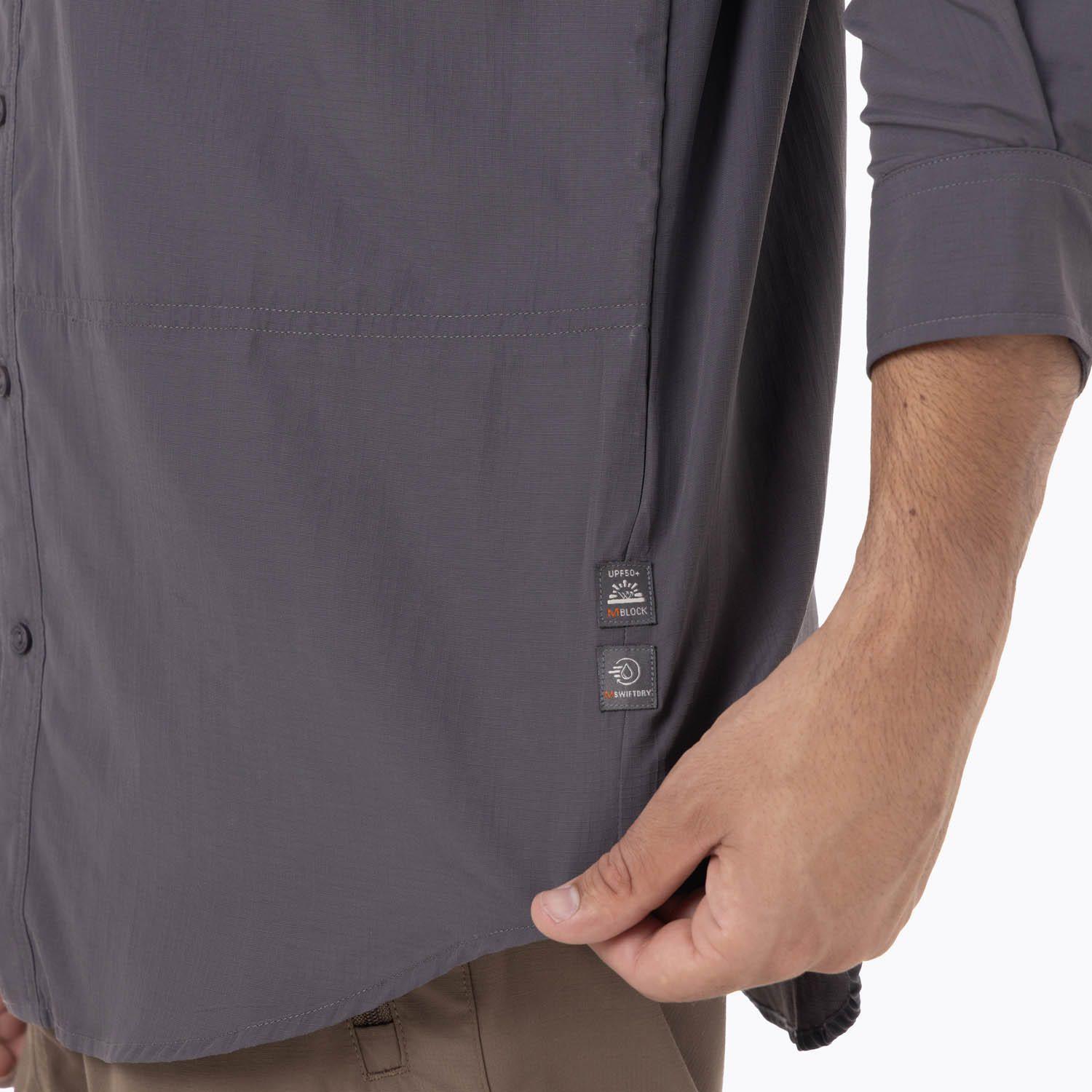 Camisa Manga Larga Hombre Kuskov Gris-6