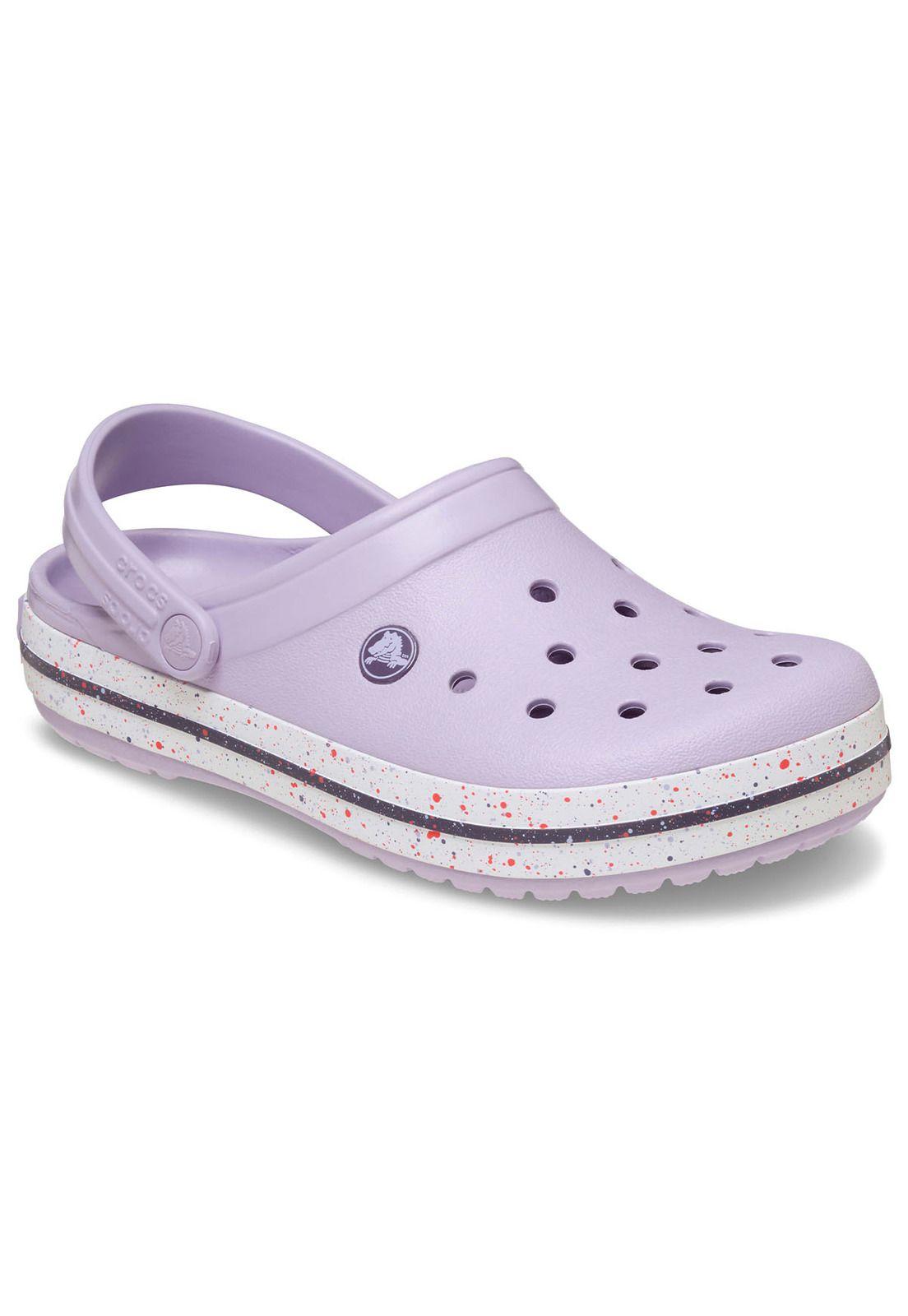 Zueco Crocs Mujer Crocband Morado Pastel-0