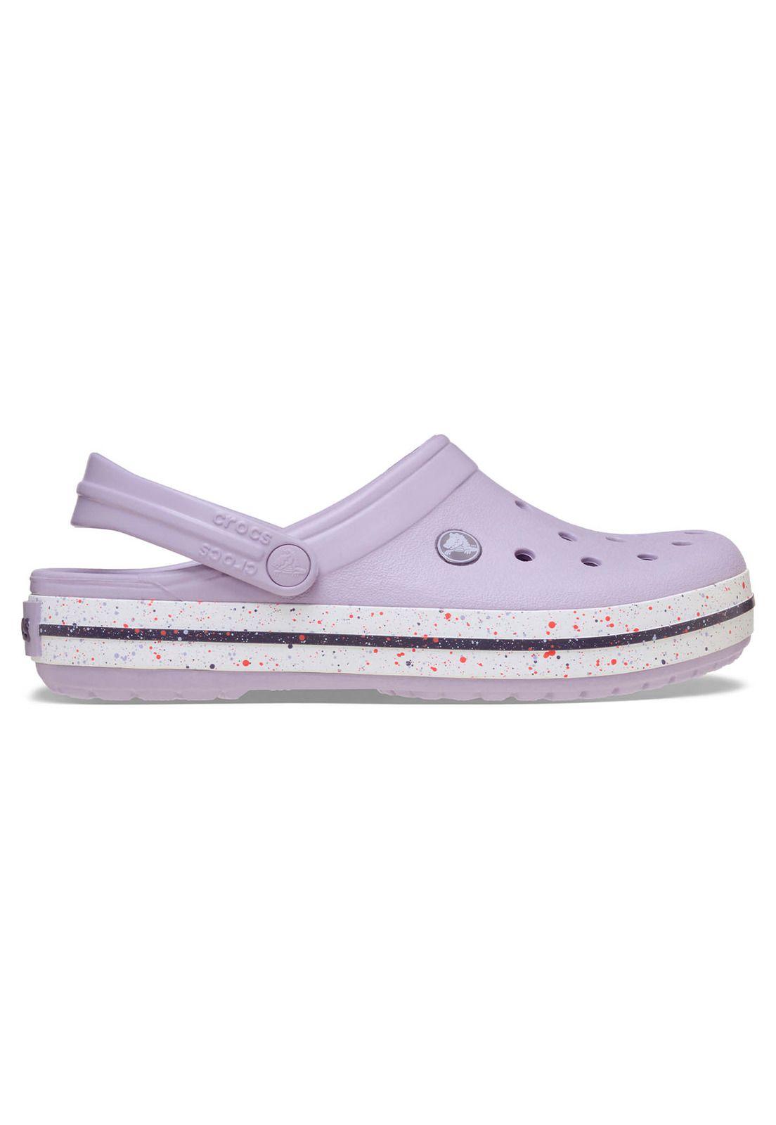 Zueco Crocs Mujer Crocband Morado Pastel-1