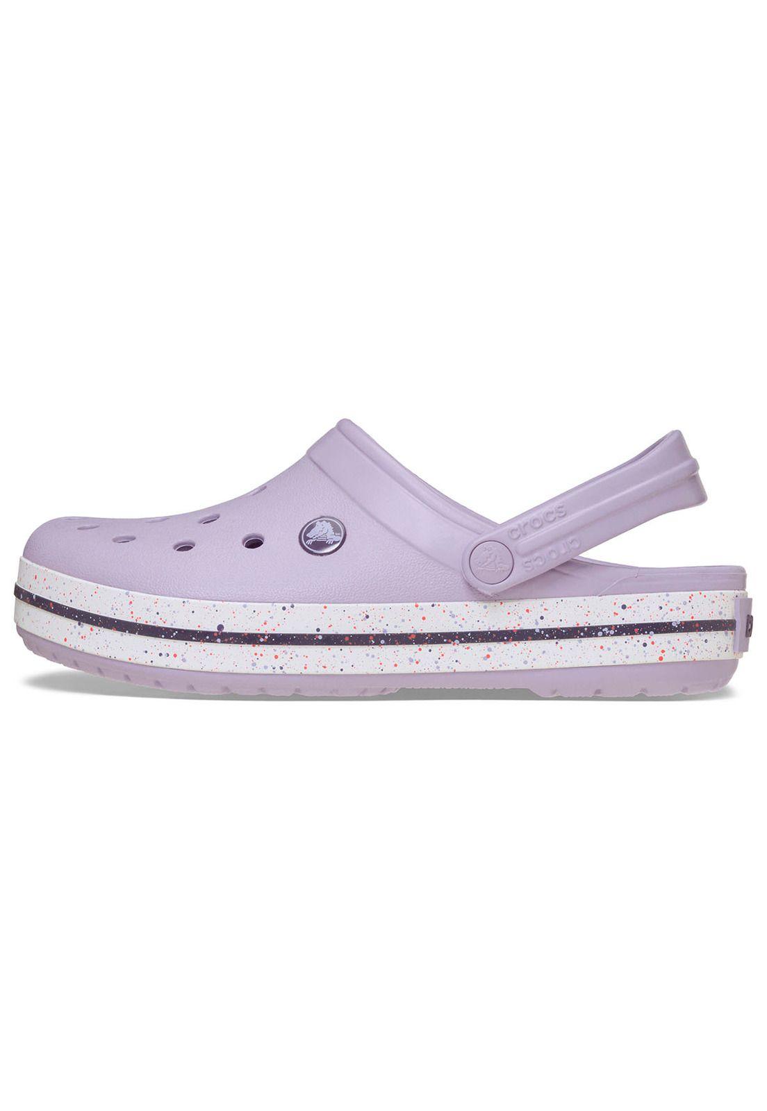 Zueco Crocs Mujer Crocband Morado Pastel-2