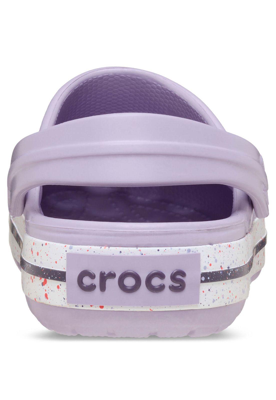 Zueco Crocs Mujer Crocband Morado Pastel-5