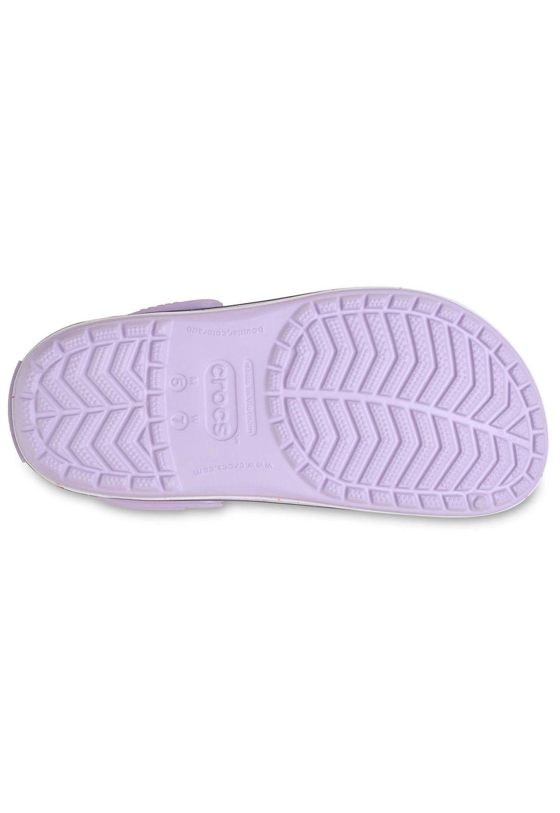 Zueco Crocs Mujer Crocband Morado Pastel-6