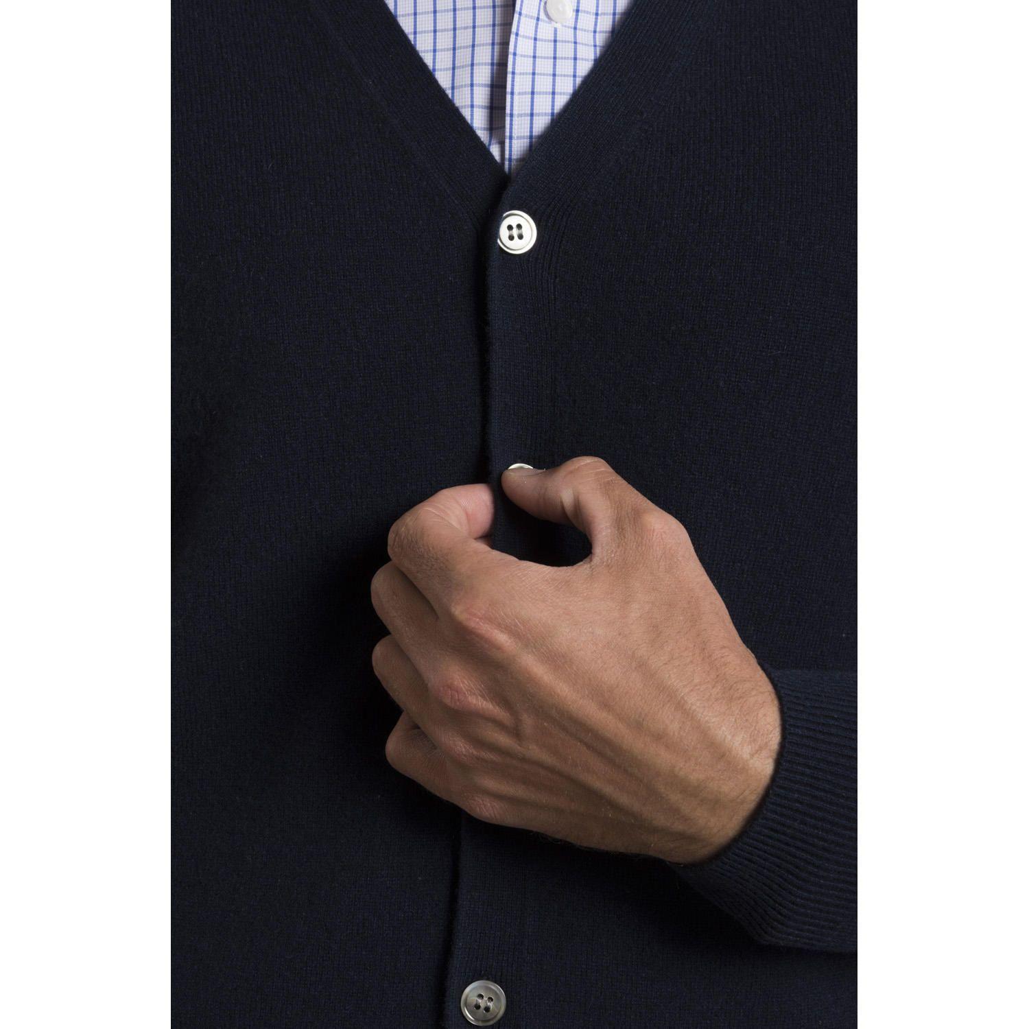 Cardigan Cashmere Rockford Azul-4