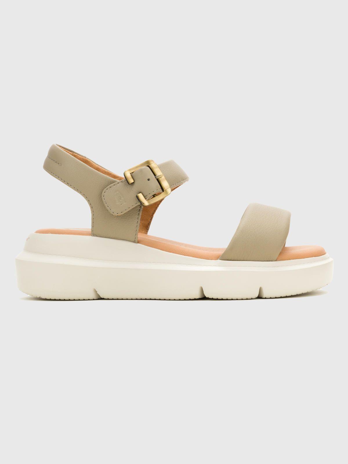 Sandalia Cuero Mujer Uplift Strap Verde-1