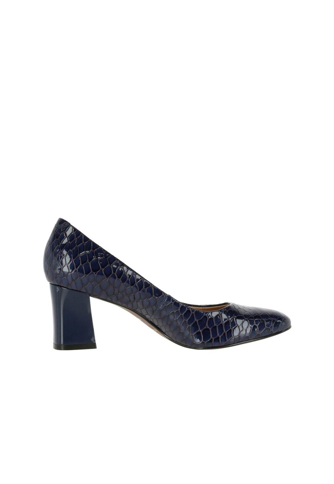 Zapato Cuero Mujer Clarice Azul-3
