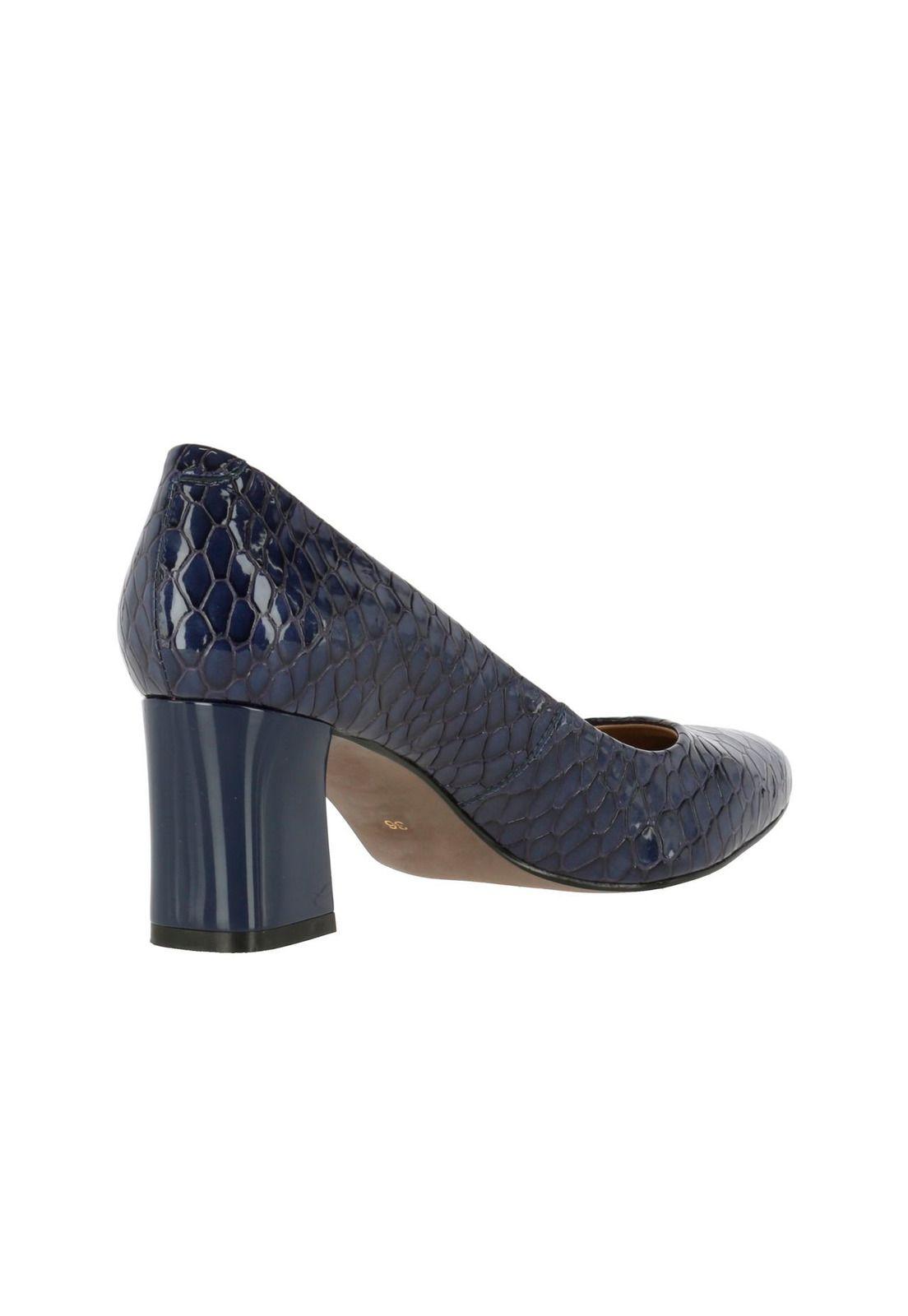 Zapato Cuero Mujer Clarice Azul-4