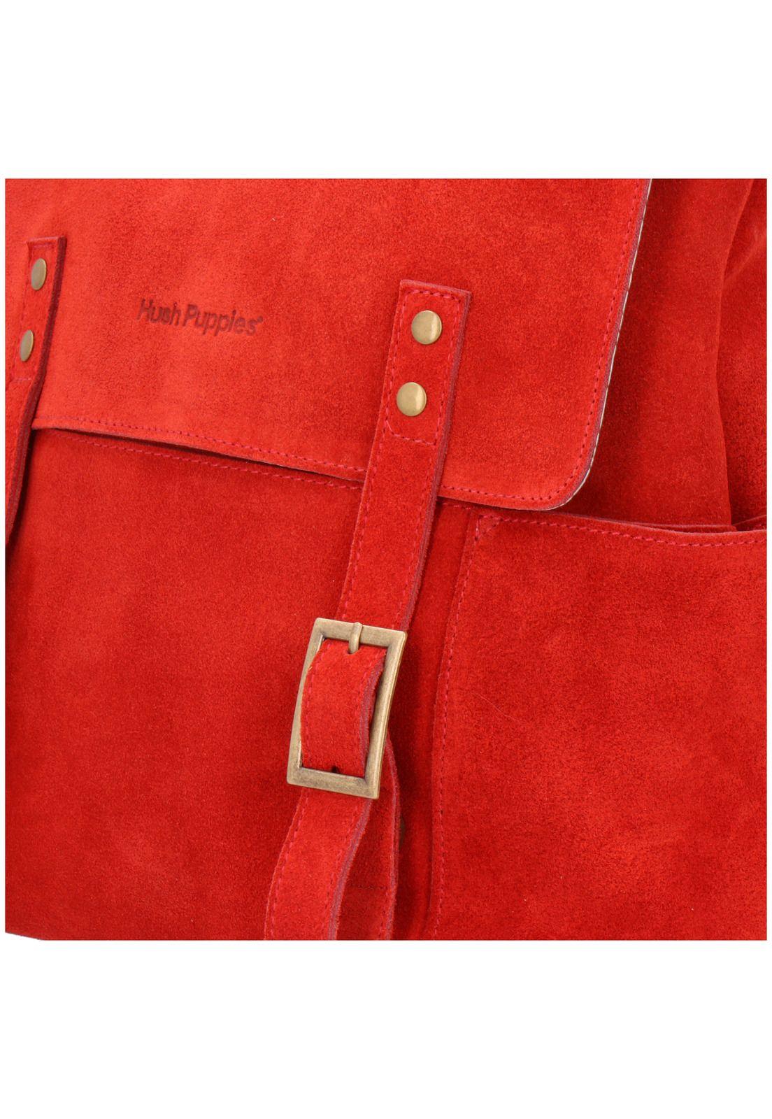 Mochila Cuero Esmeralda Back Rojo Mujer-3