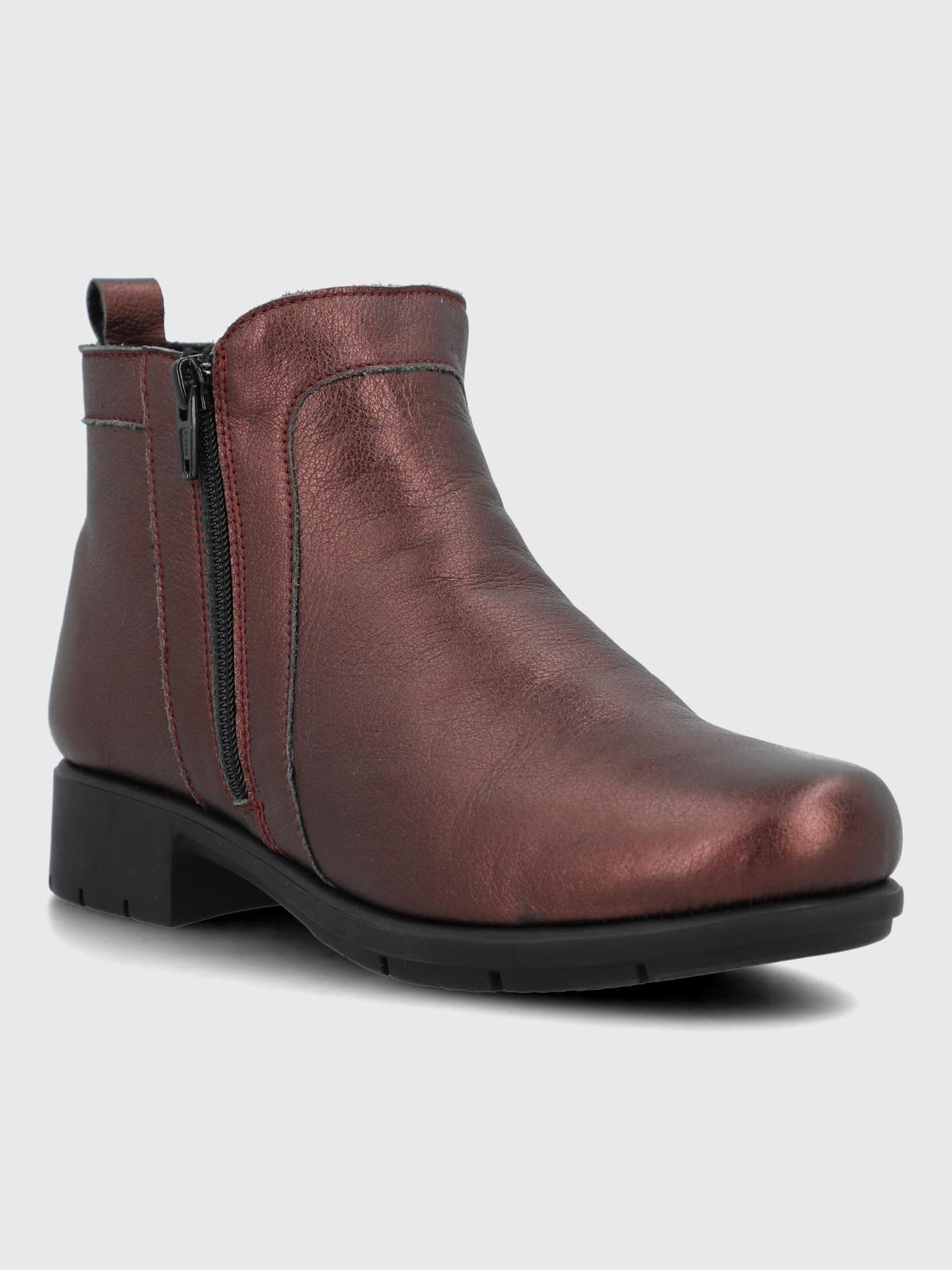 Botin Cuero Mujer Patricia Rojo-0