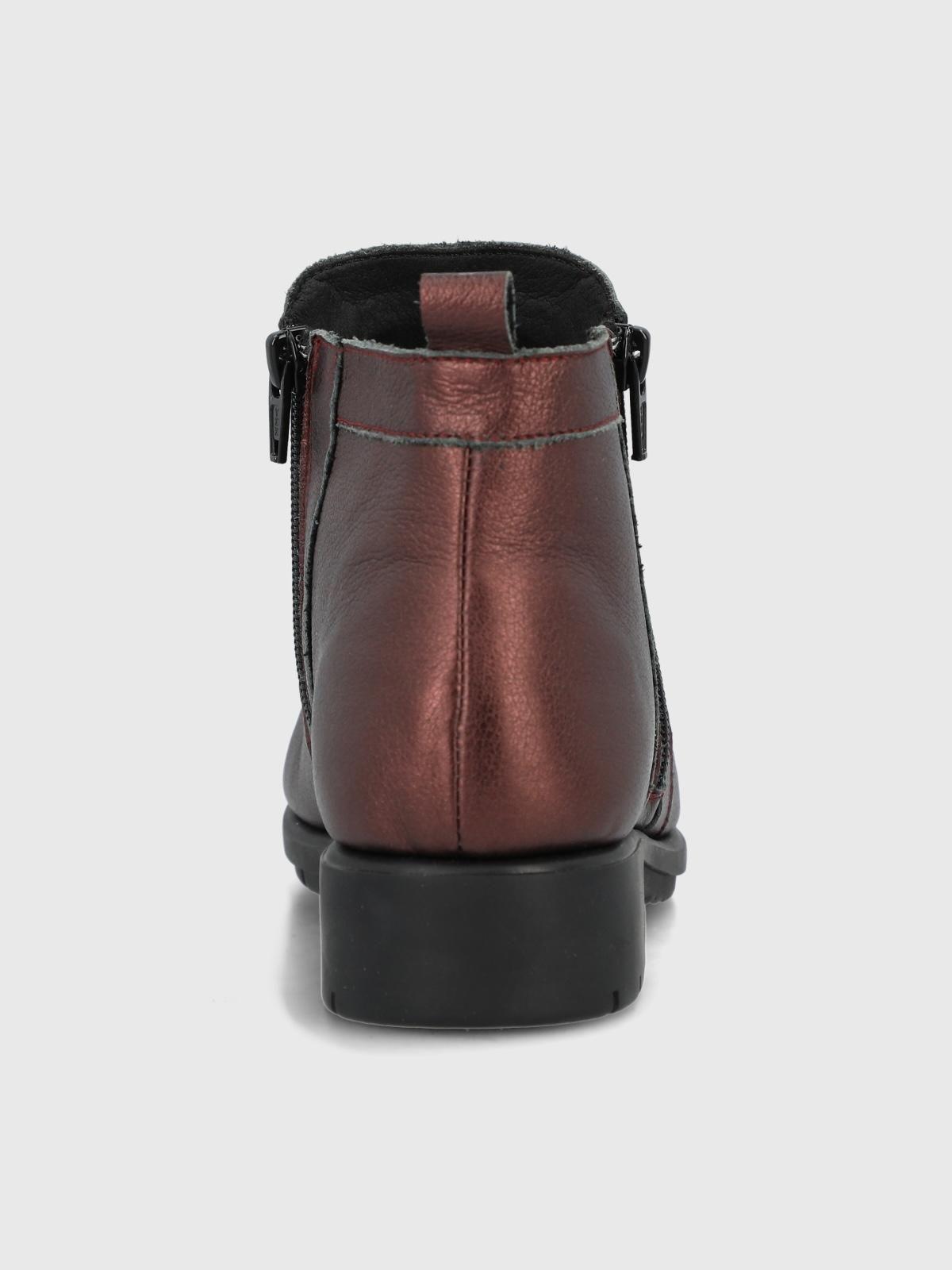 Botin Cuero Mujer Patricia Rojo-6