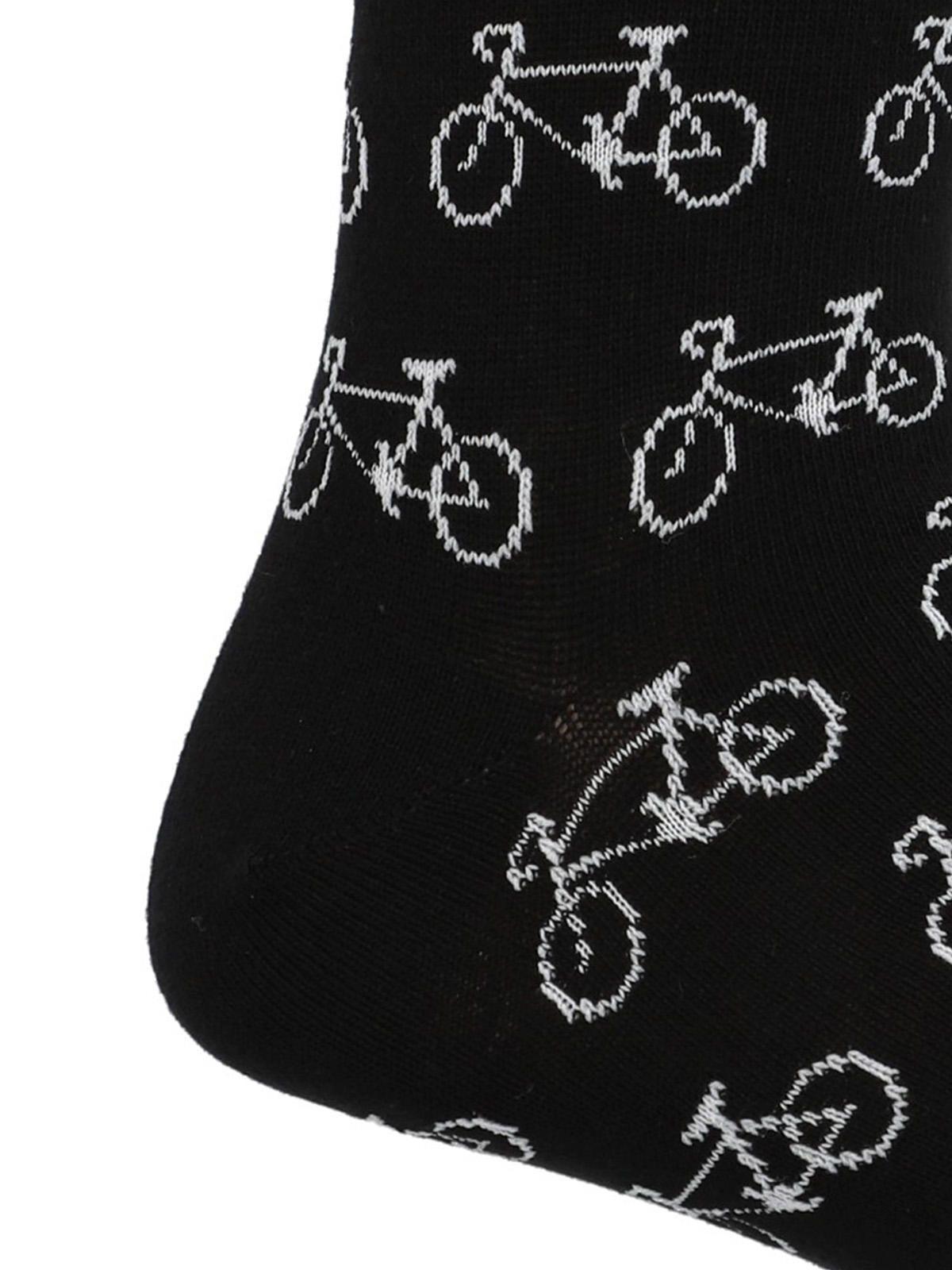 Calcetín Algodón Hombre C Cuff Bike Negro-1
