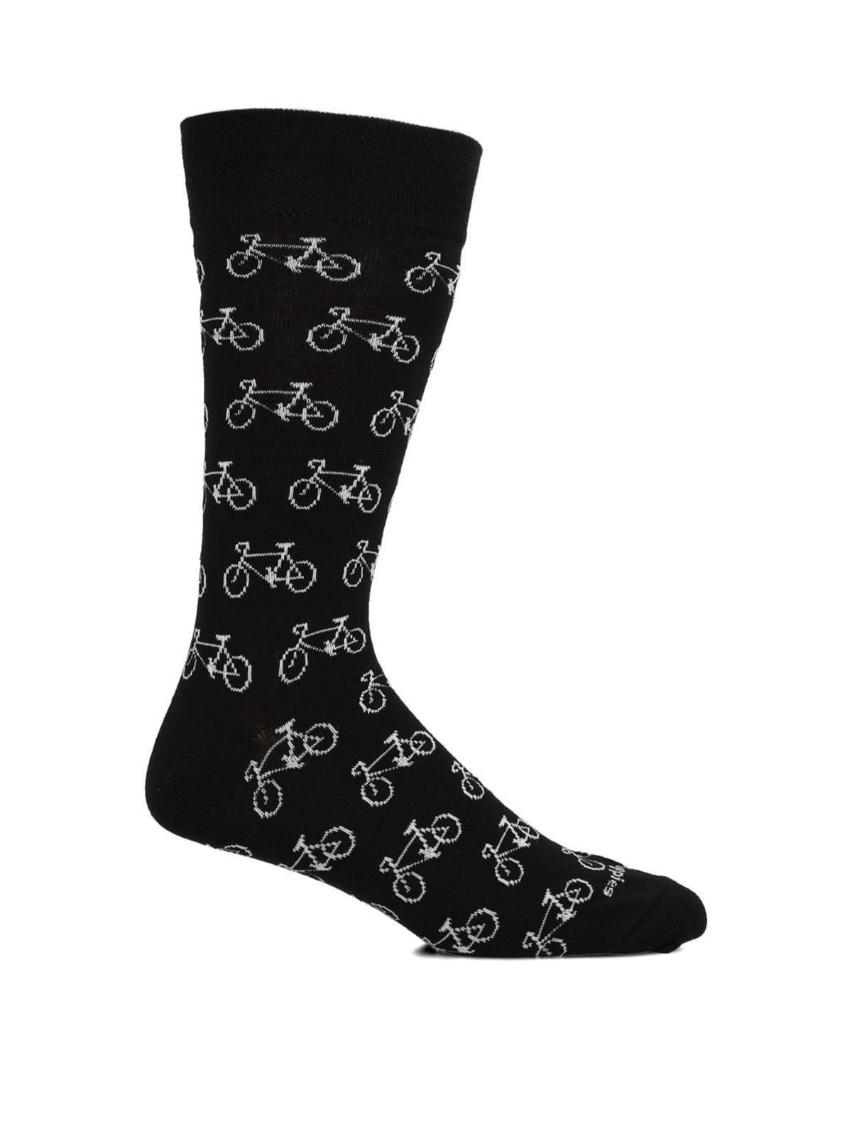 Calcetín Algodón Hombre C Cuff Bike Negro-0