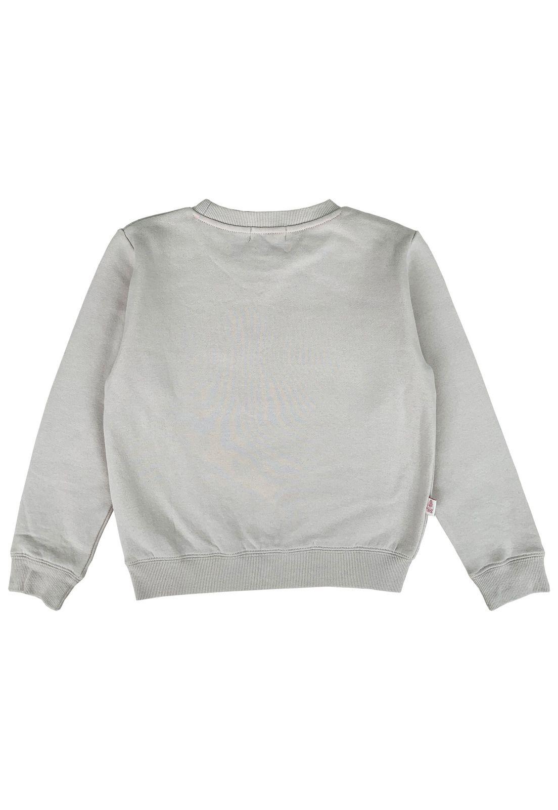 Polerón Flecos Niña Algodón Blanco-1