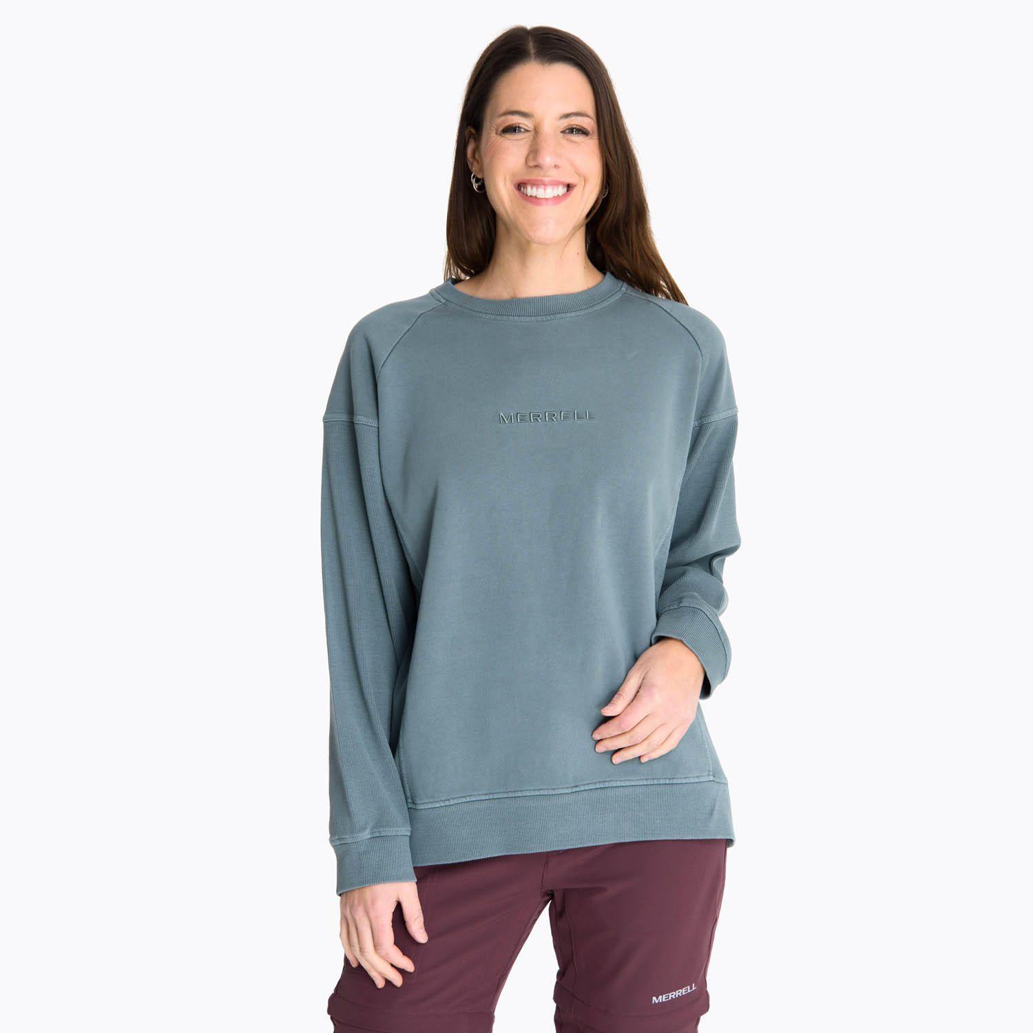 Poleron Mujer Crewneck Pokiha Verde Musgo -0