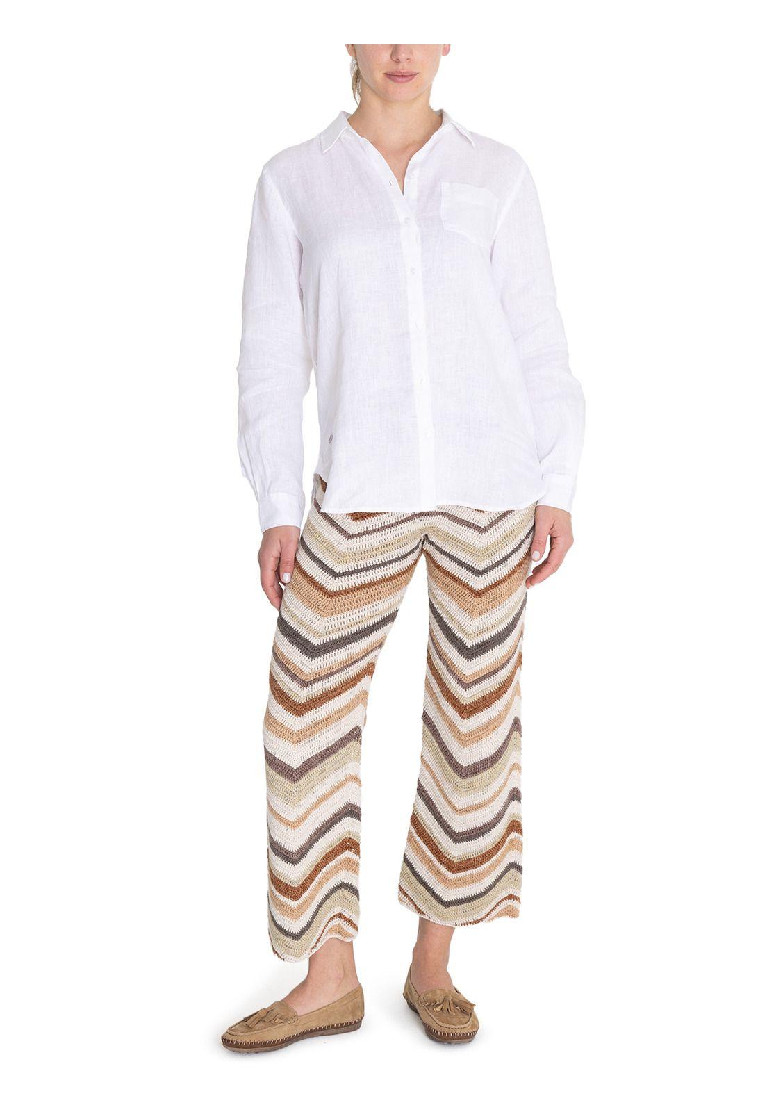 Blusa Lino Orgánico Blanco Lirio Mujer -9