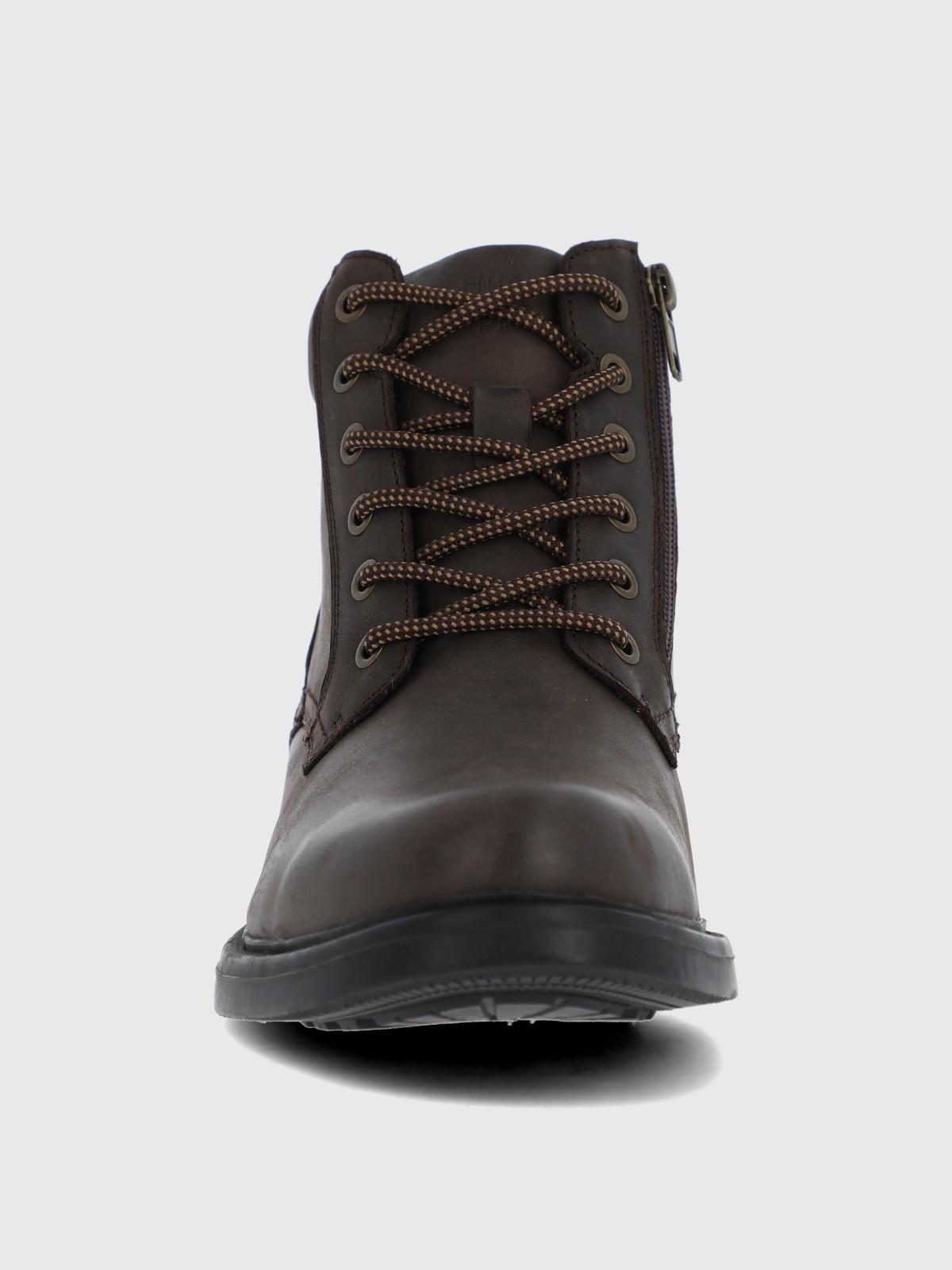 Botin Cuero Hombre Quero Café Oscuro-3