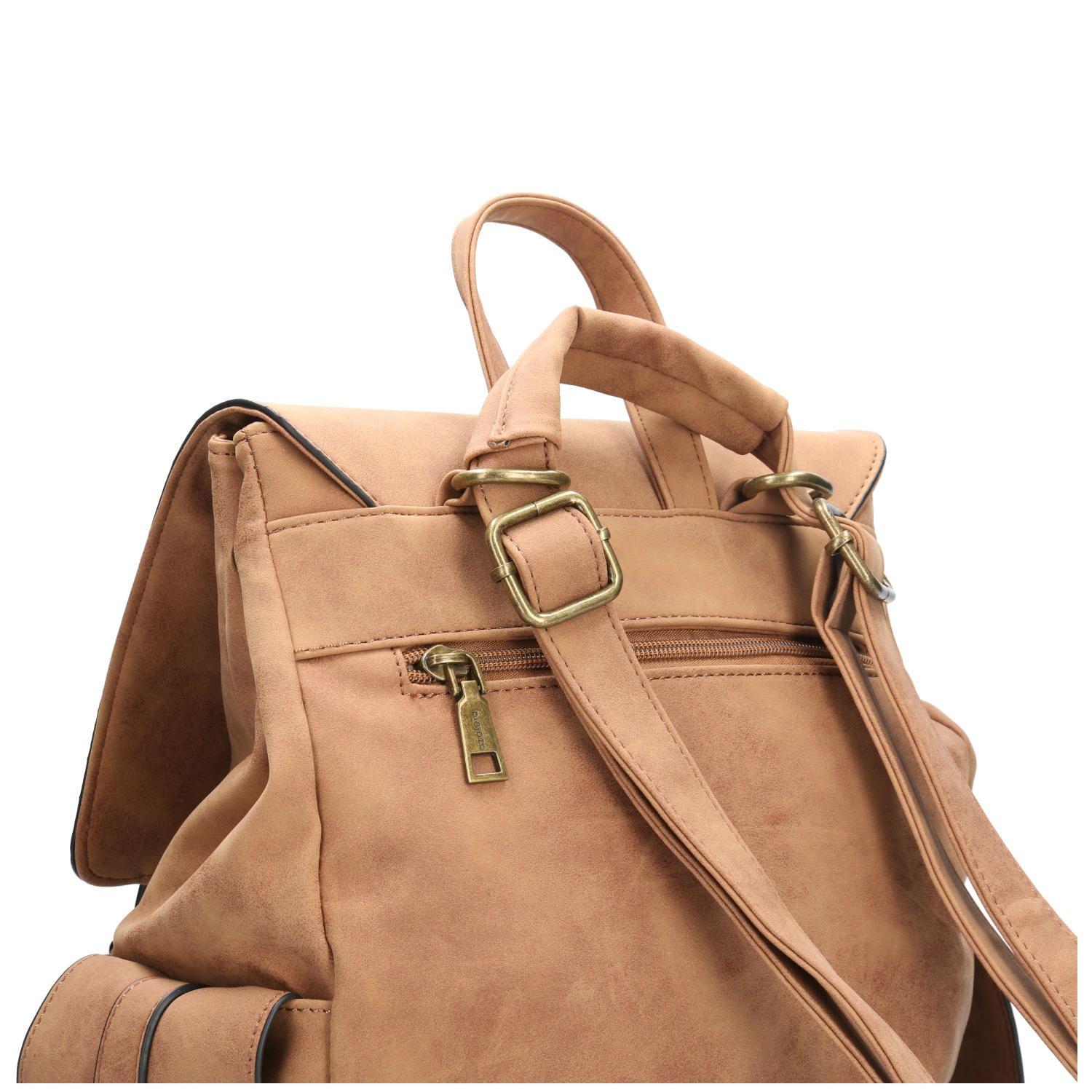 Mochila Convertible Mujer Rex Bacgbag Café-4