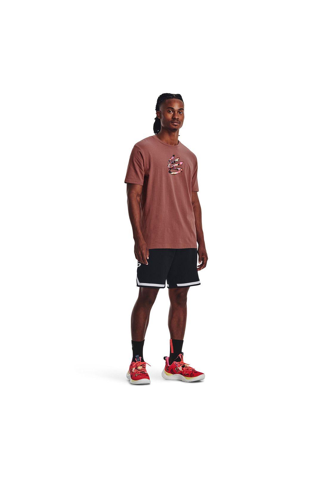 Polera M/C Baseball Curry Comic Fill Rojo Hombre-5