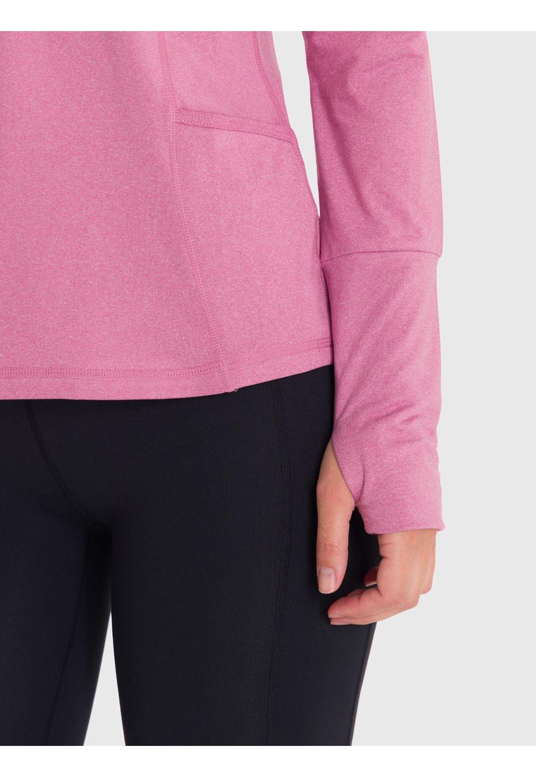Polerón Mujer Half Zip Rosado-6