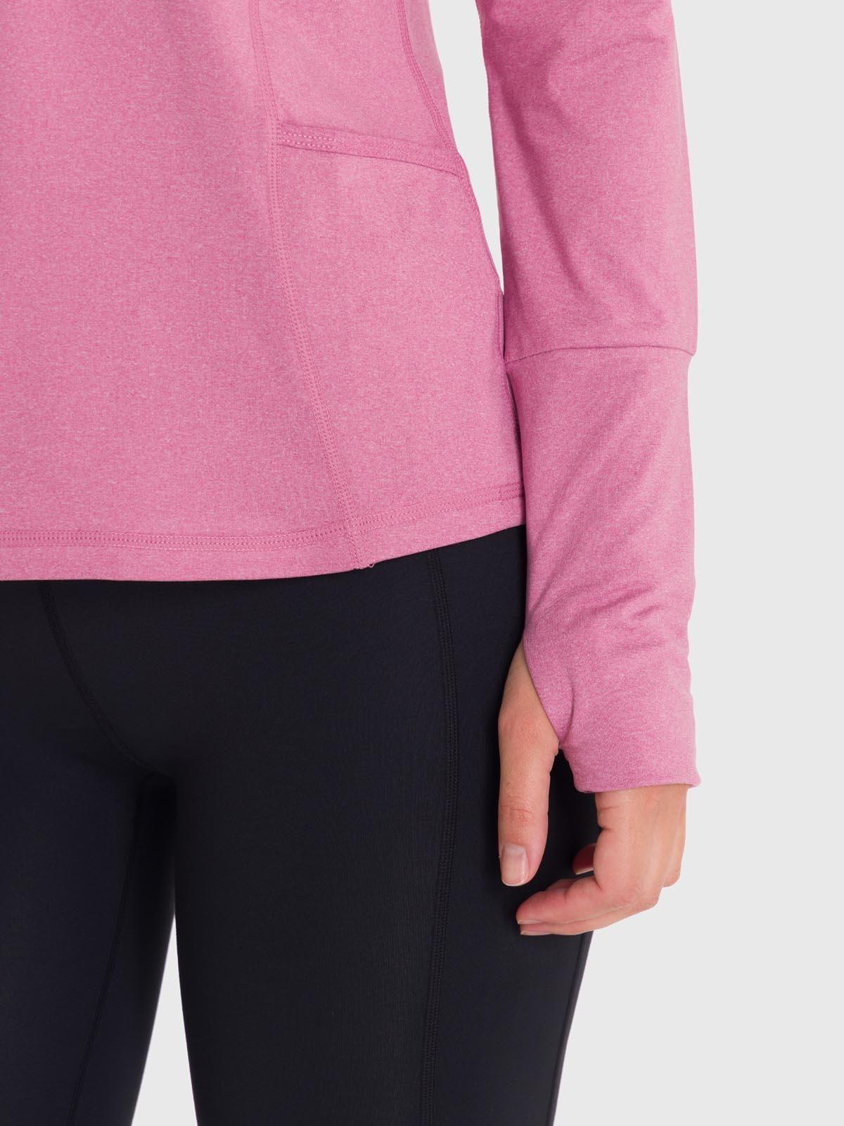 Polerón Mujer Half Zip Rosado-6