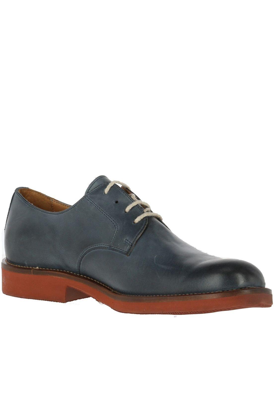 Zapato Cuero Grass Azul-1