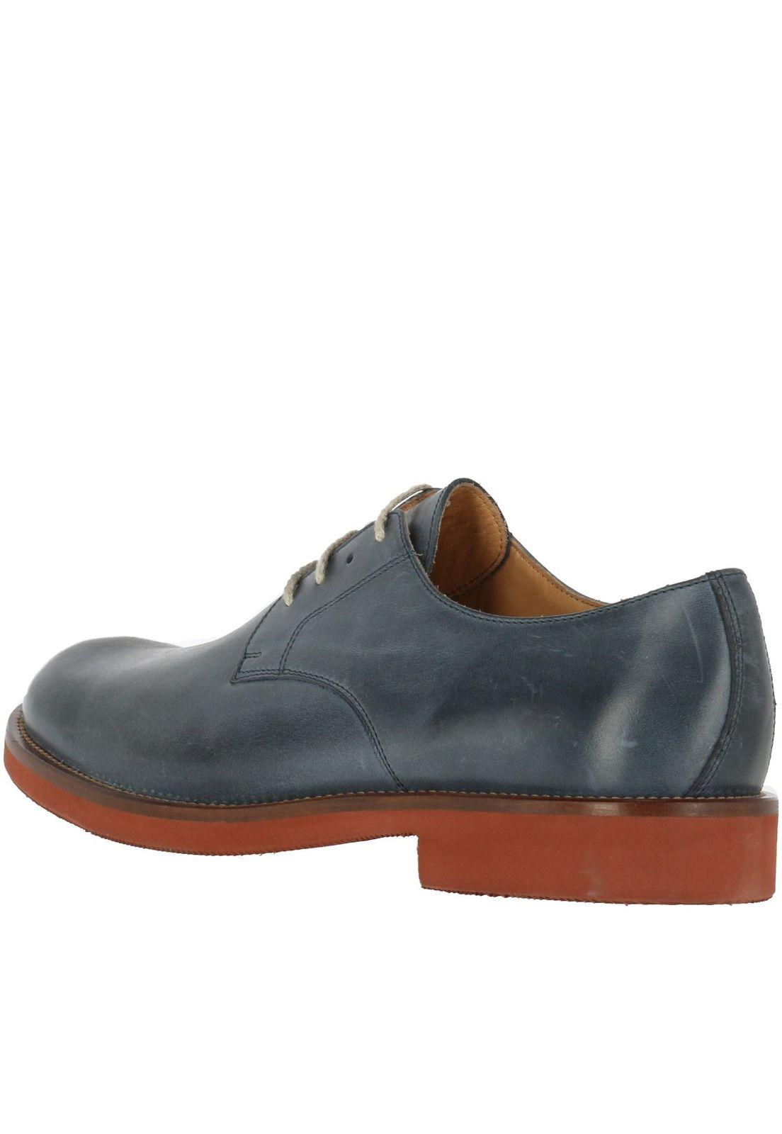 Zapato Cuero Grass Azul-4