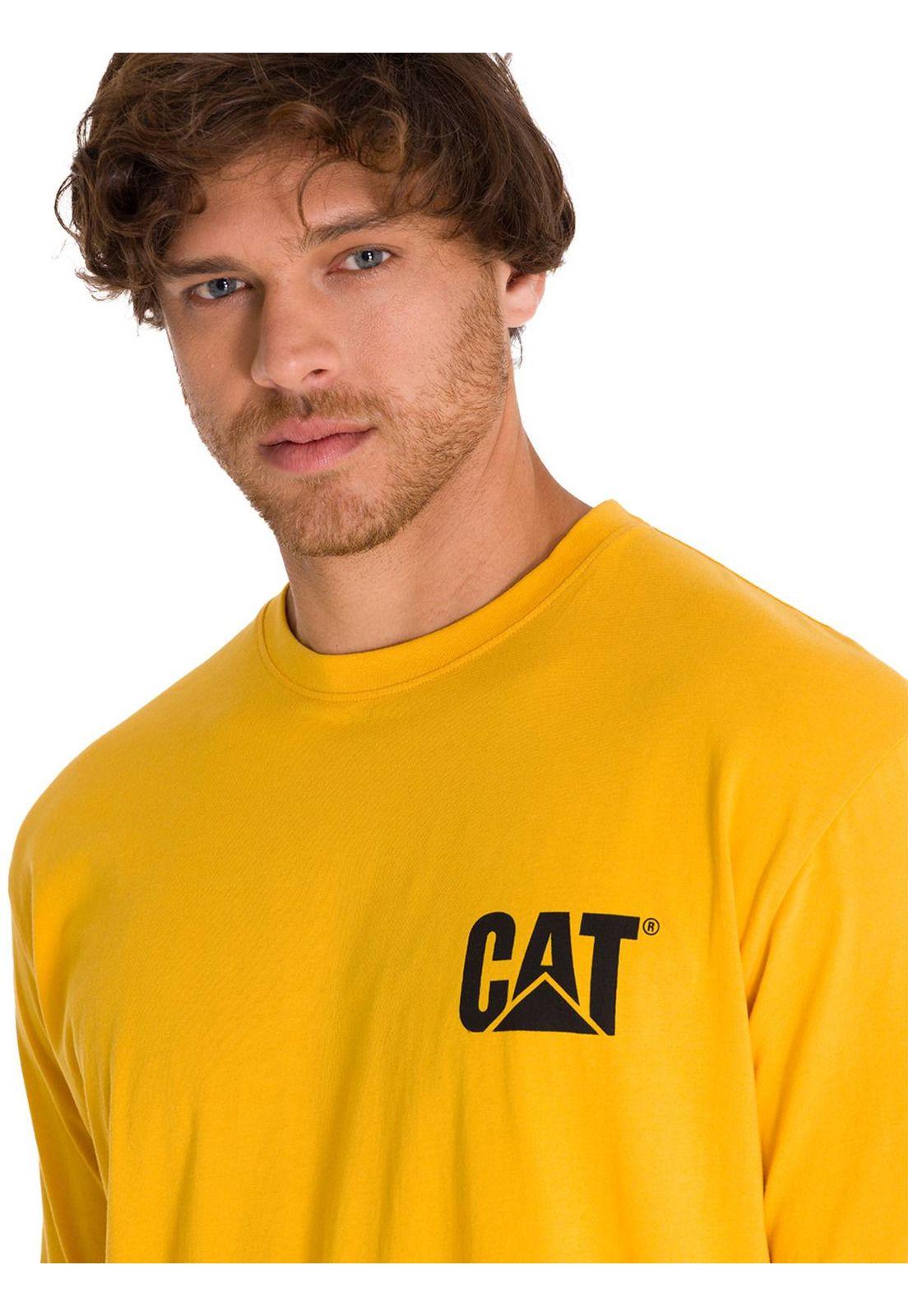 Polera Manga Larga Logo Hombre Amarillo-5