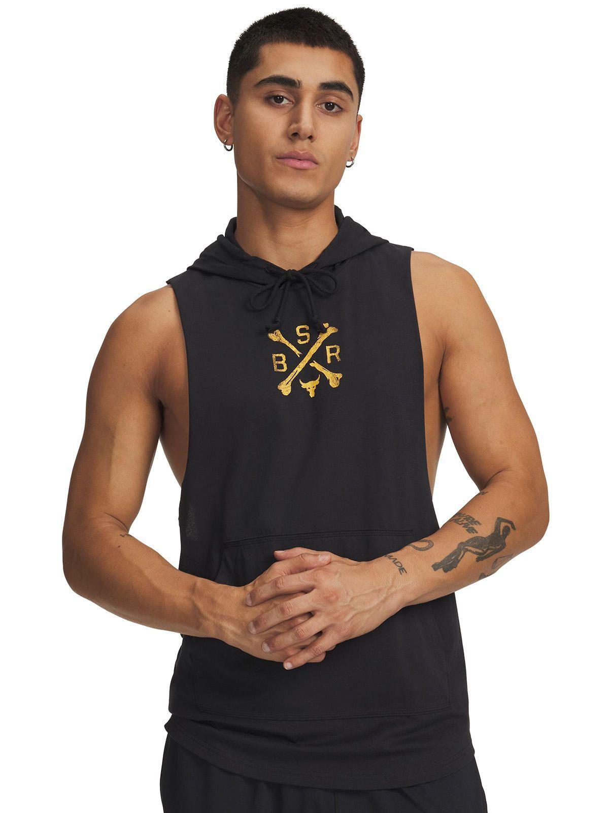 Polera S/M UA Project Rock Negro Hombre-0