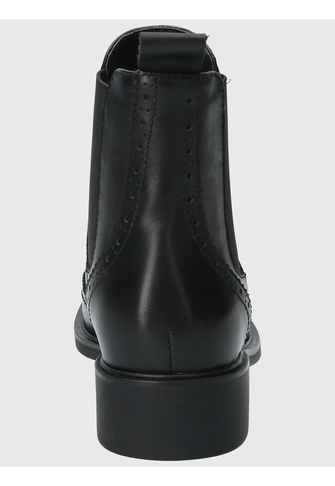 Botin Cuero Mujer Algate Negro-6