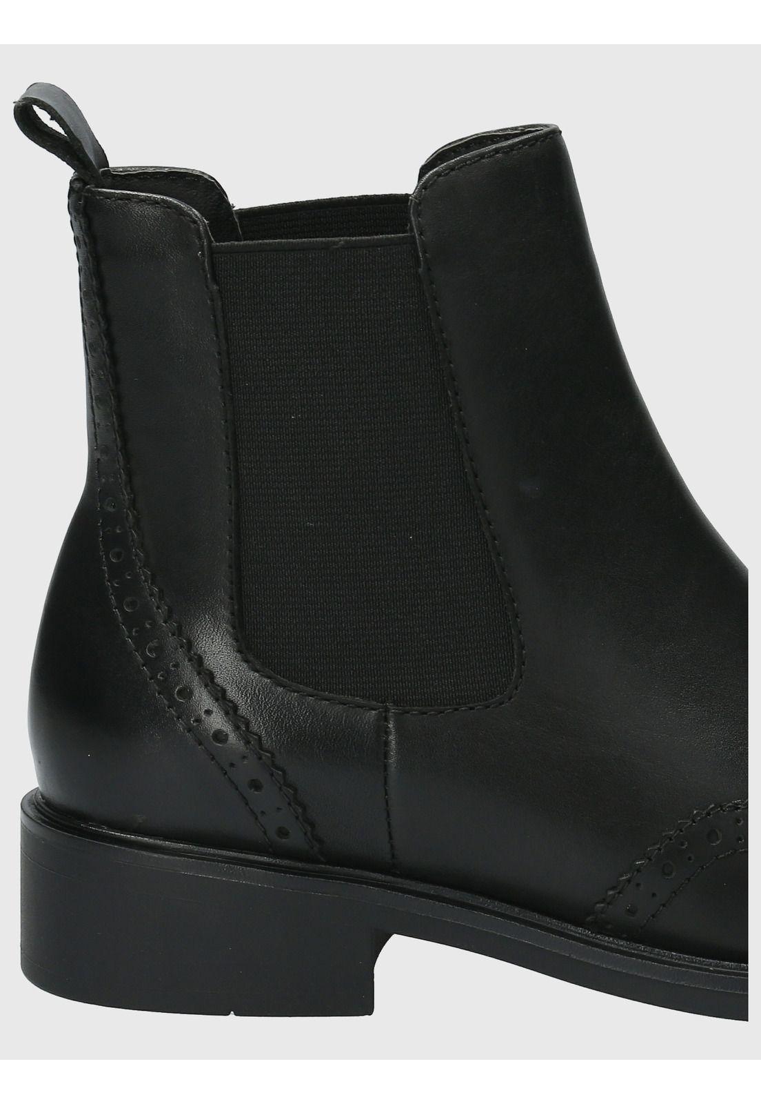 Botin Cuero Mujer Algate Negro-7