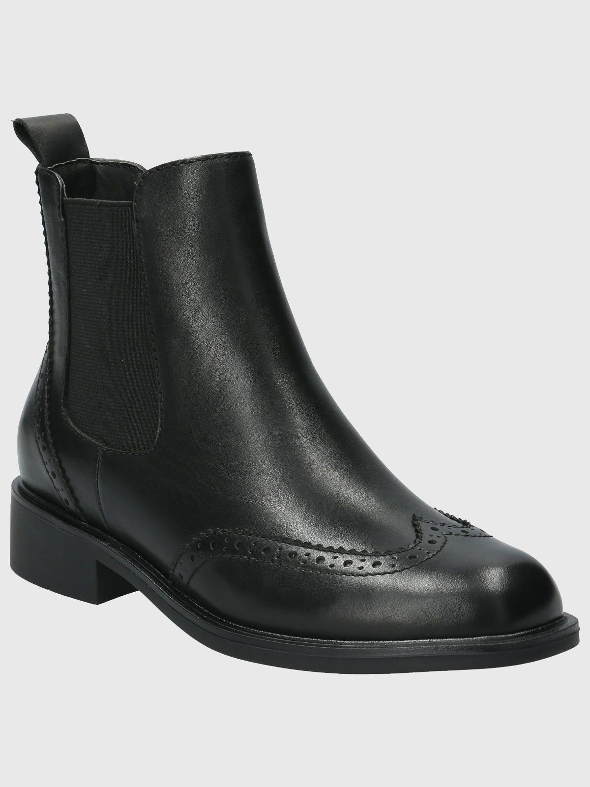 Botin Cuero Mujer Algate Negro-0