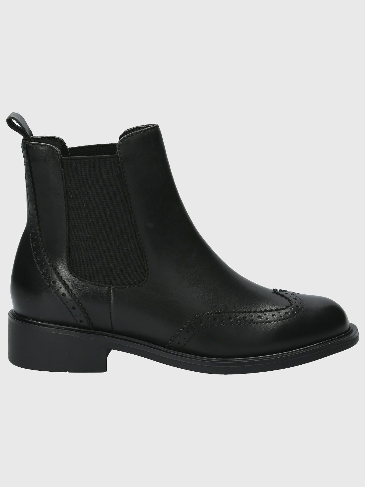 Botin Cuero Mujer Algate Negro-1
