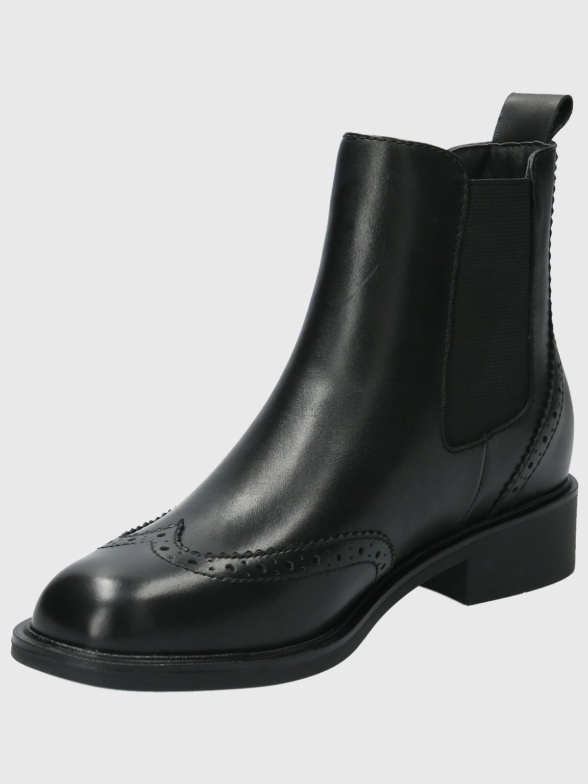 Botin Cuero Mujer Algate Negro-4