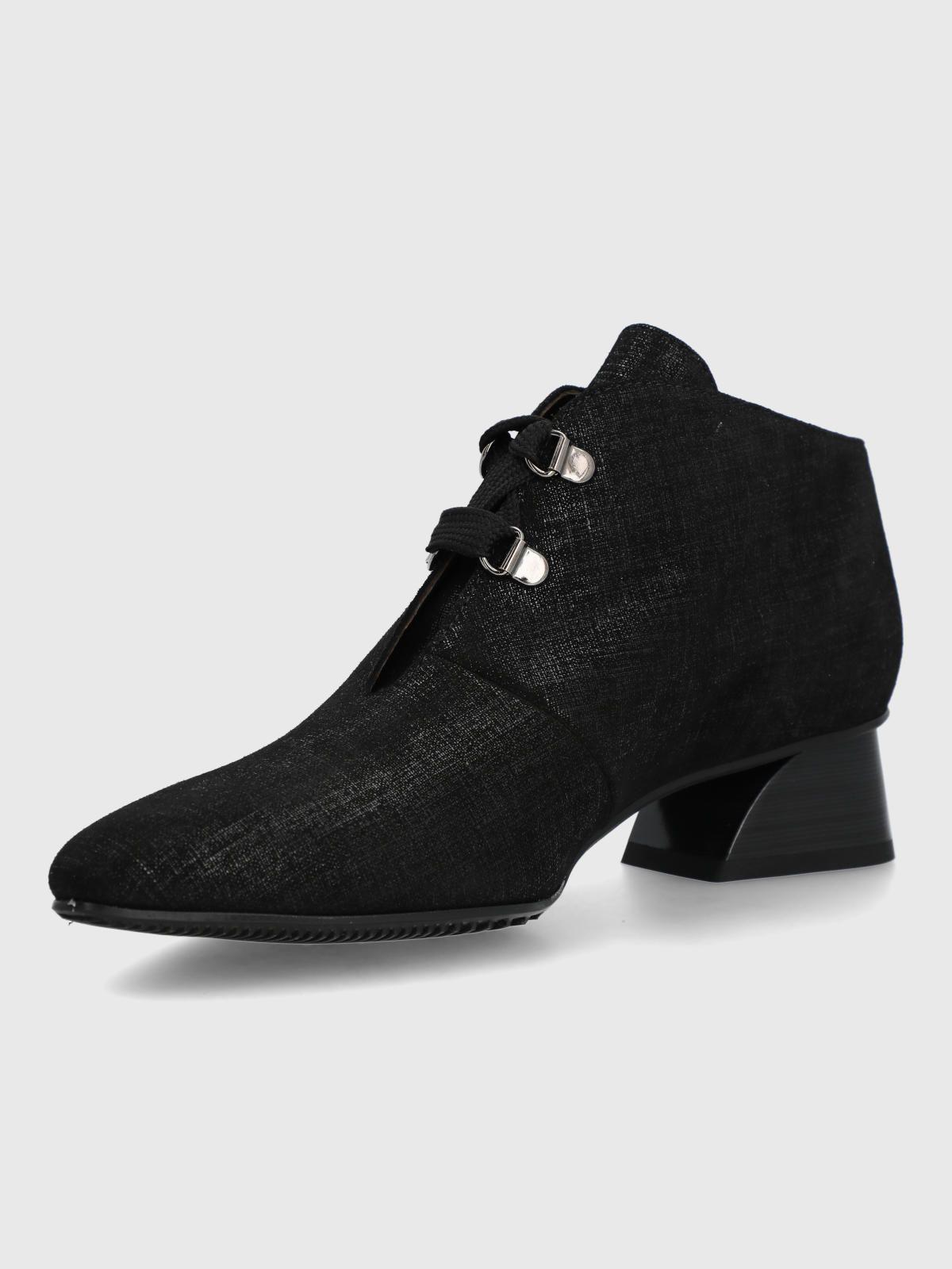 Zapato Brunate Cuero Mujer Treza Negro-5