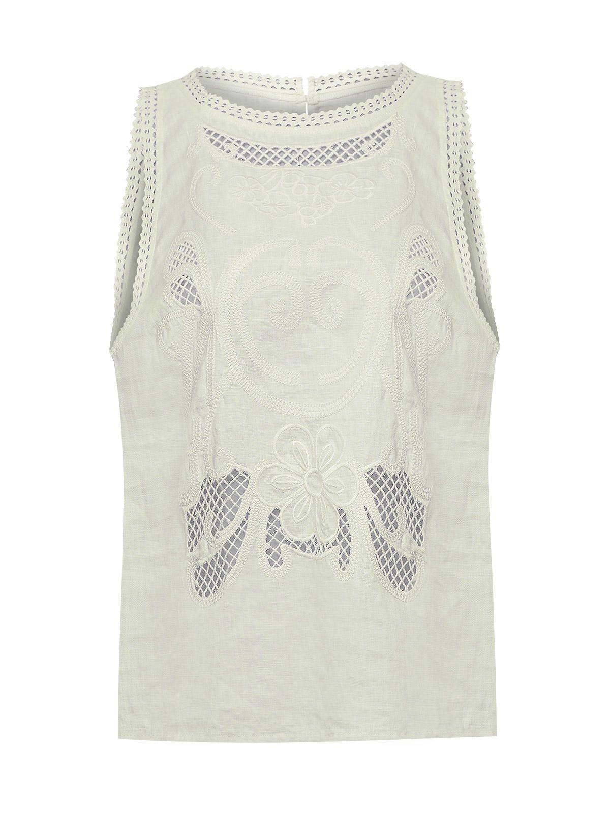 Blusa Lino Orgánico Mujer Cleep Blanco -0