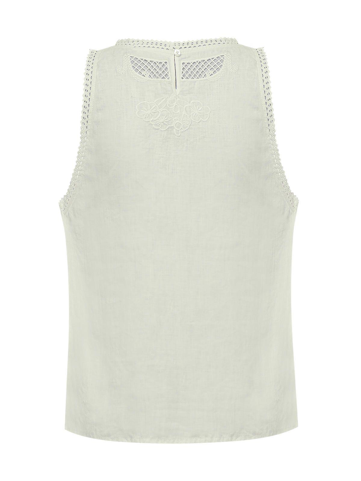 Blusa Lino Orgánico Mujer Cleep Blanco -1