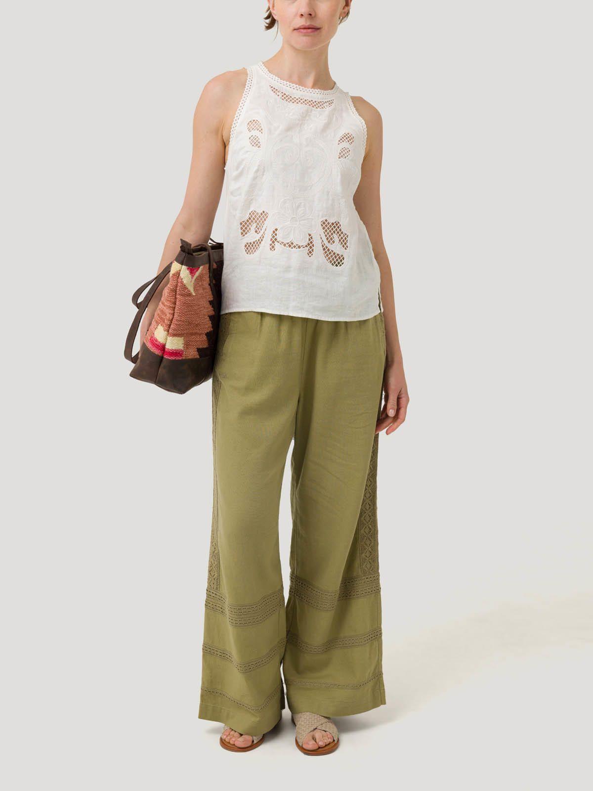 Blusa Lino Orgánico Mujer Cleep Blanco -7