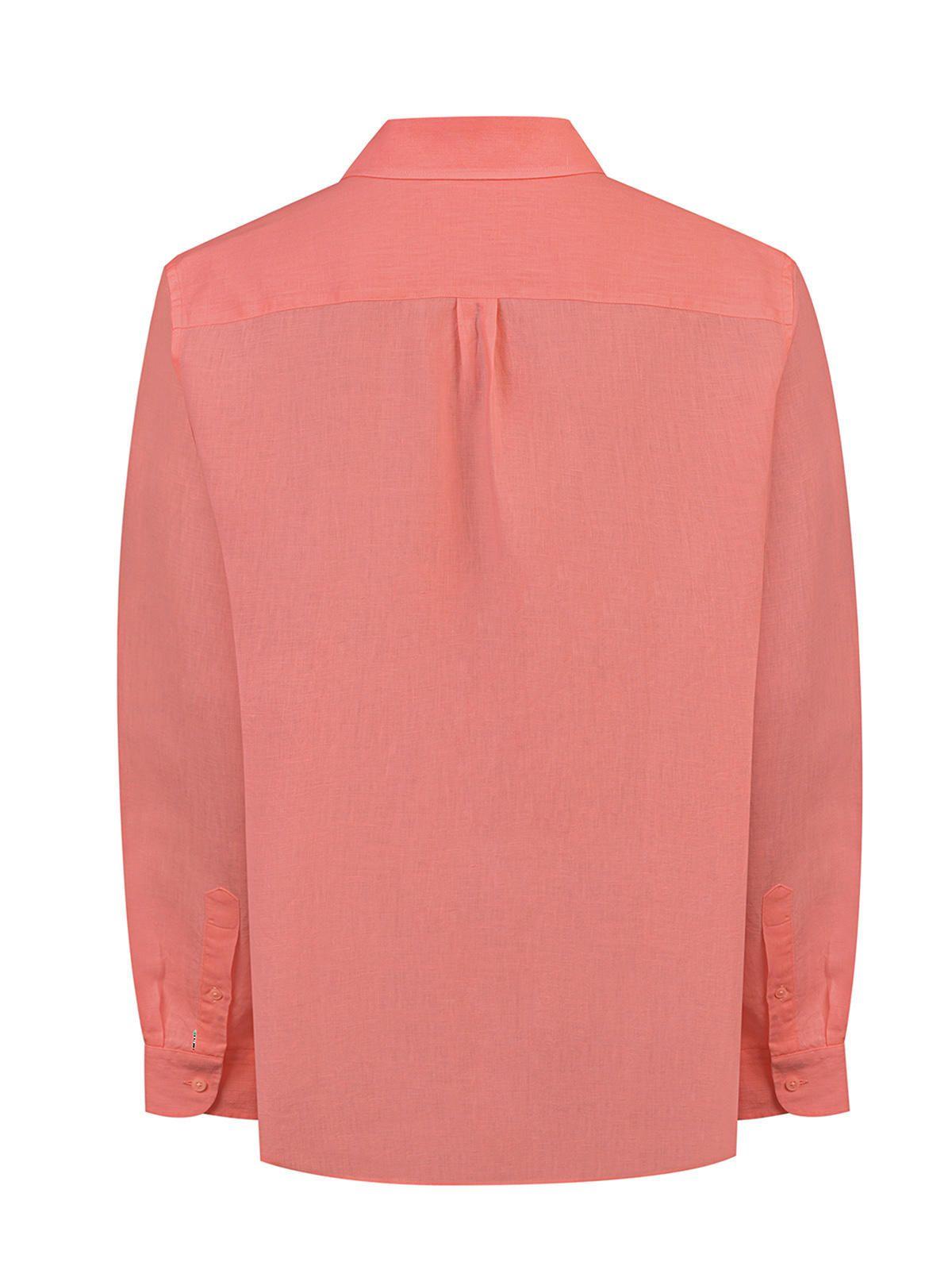 Camisa Lino Orgánico Hombre Linenit Rojo-1